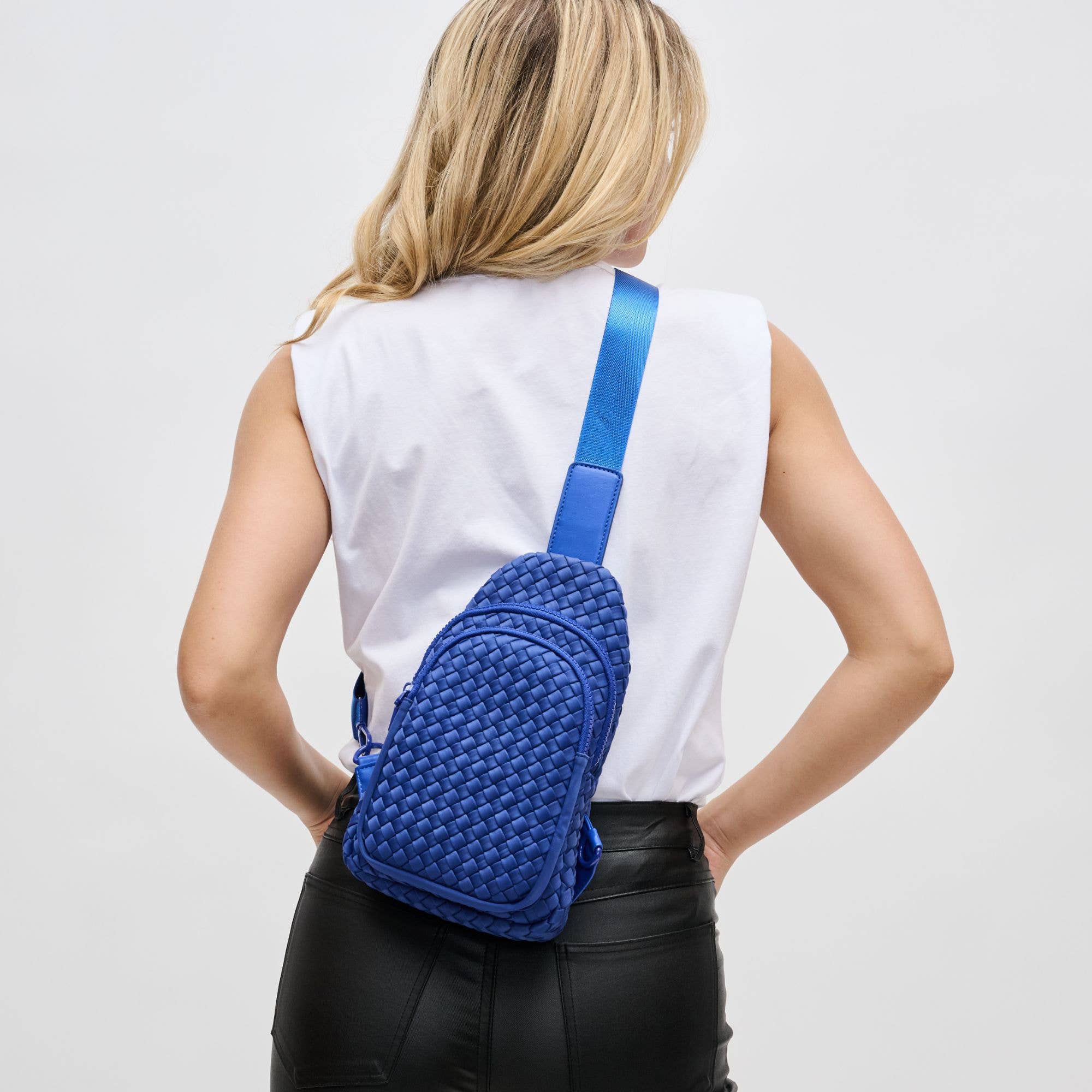 Beyond The Horizon - Woven Neoprene Sling Backpack: Cream