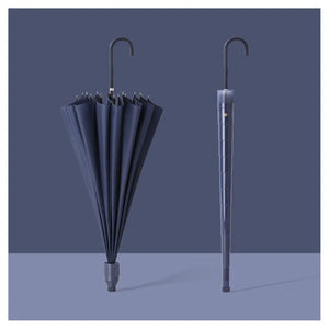 Elegant Long Stick Umbrella with  Extendable Cover: Black