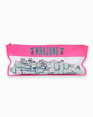 Pink Monkey Mahjong Bag