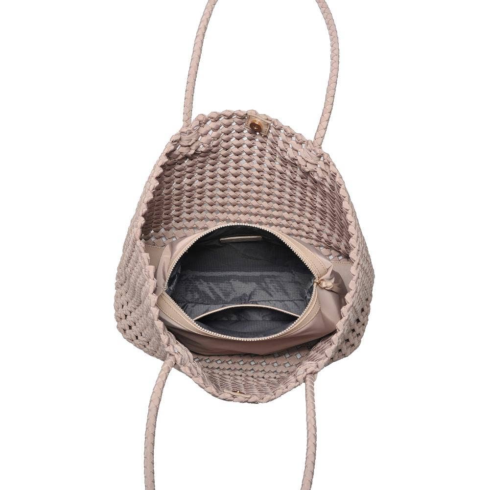 Reflection - Hand Woven Knot Tote: Ivory