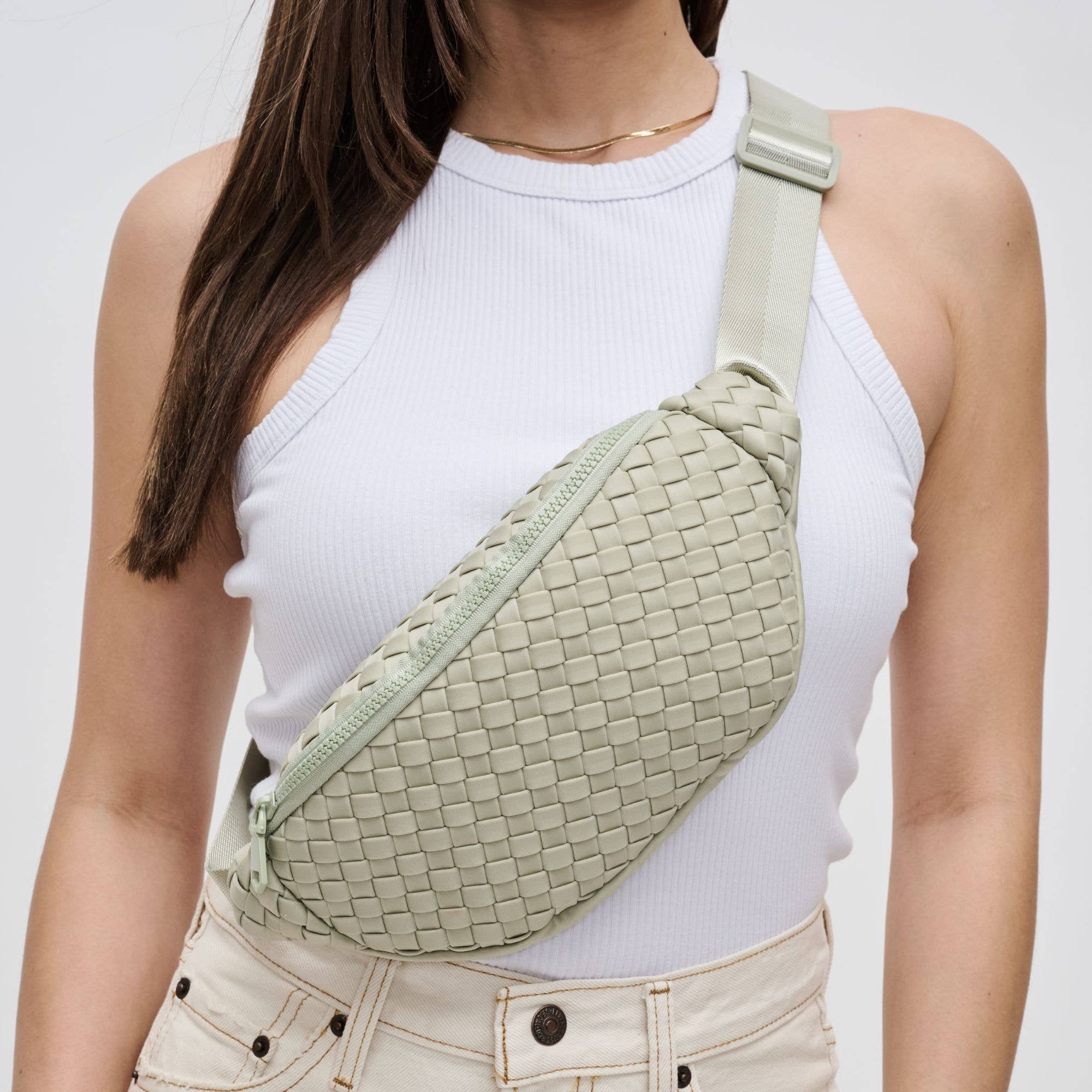Aim High  Woven Neoprene Belt Bag: Neon Yellow