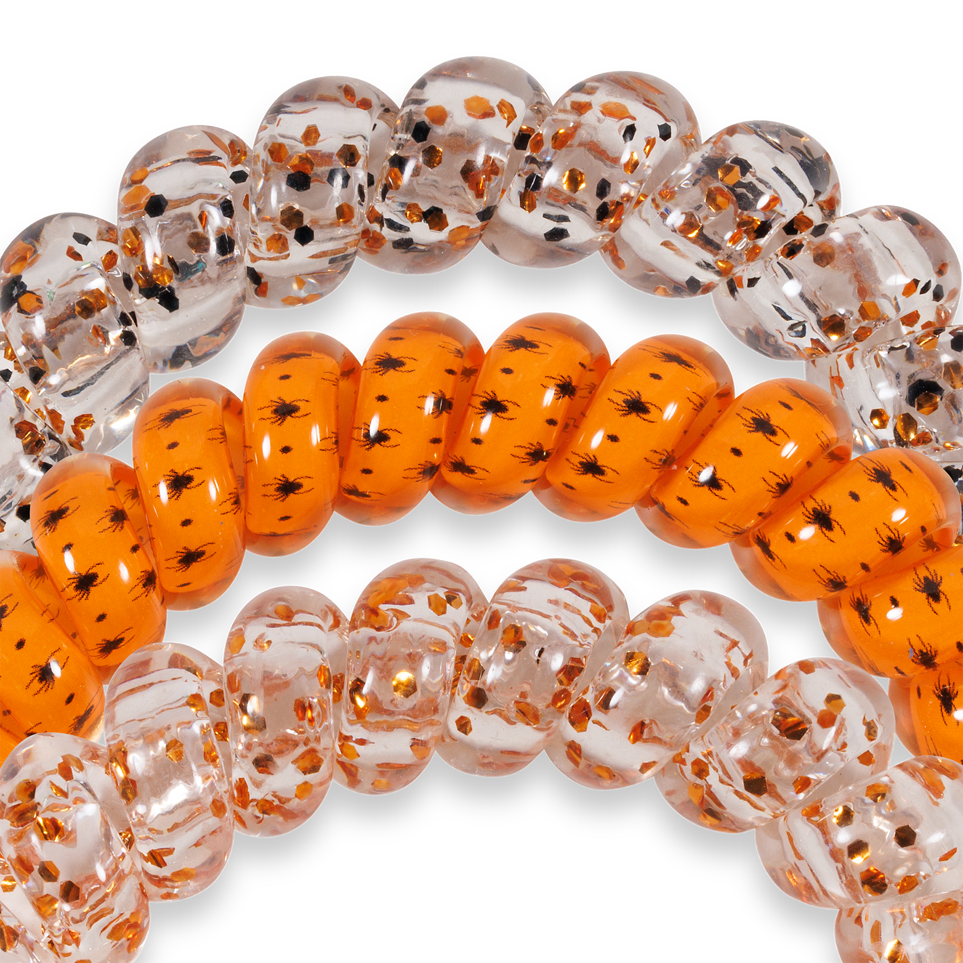 Spiral Hair Coils | Large | Spooky Sparkles Hair Ties
