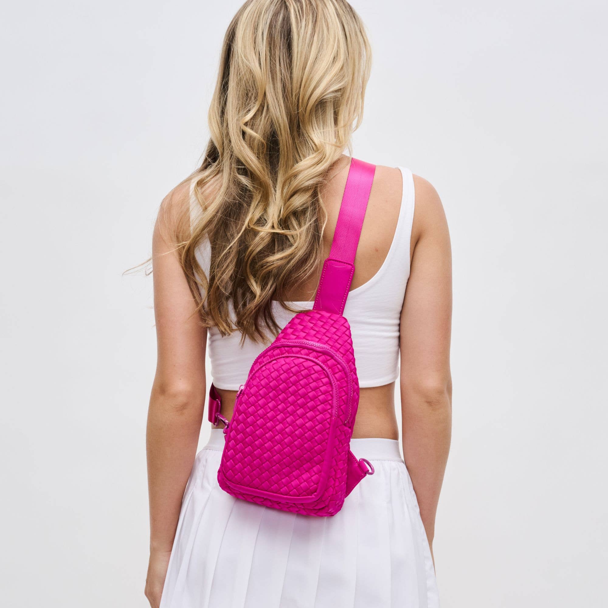 Beyond The Horizon - Woven Neoprene Sling Backpack: Cream