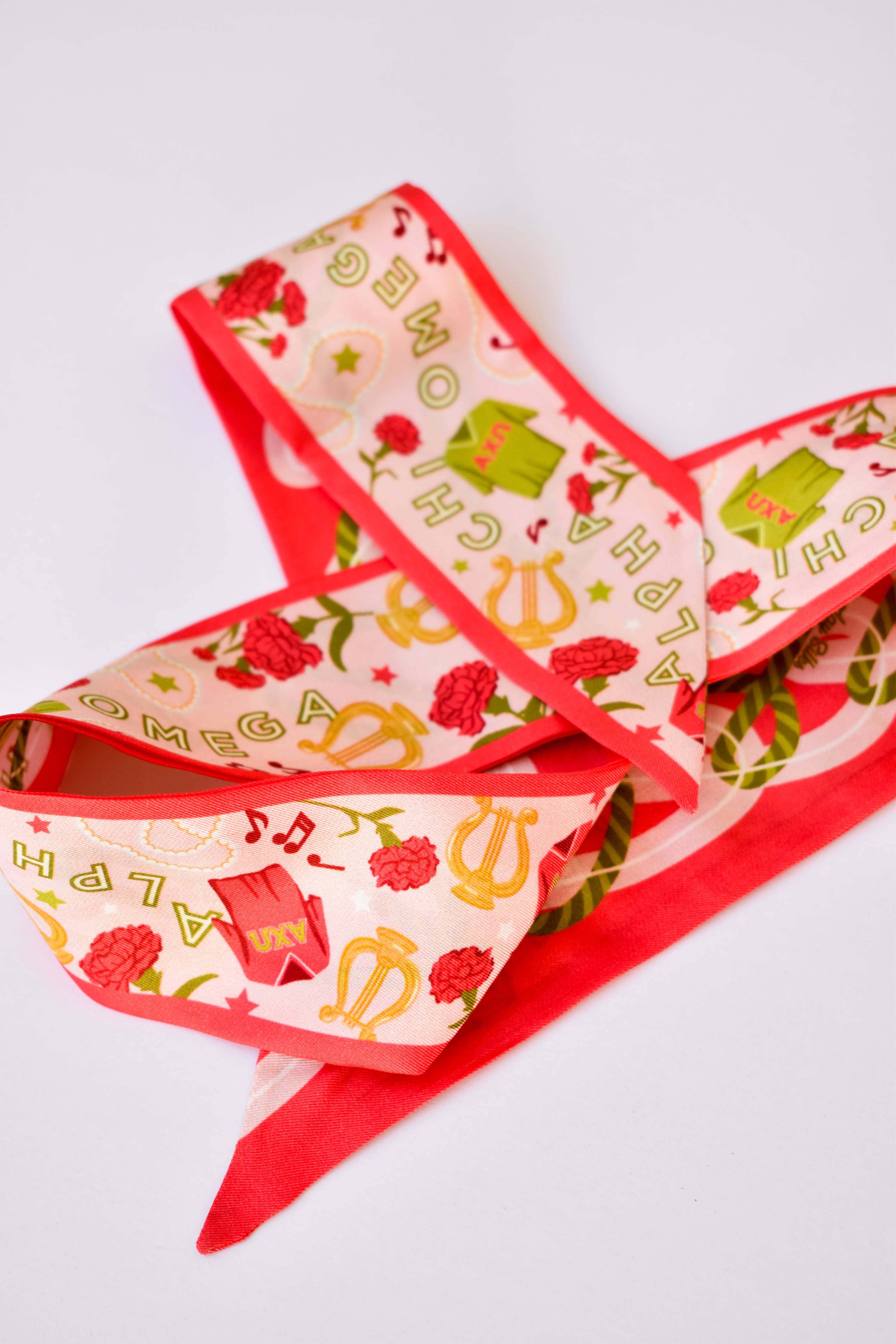 Alpha Chi Omega Skinny Scarf