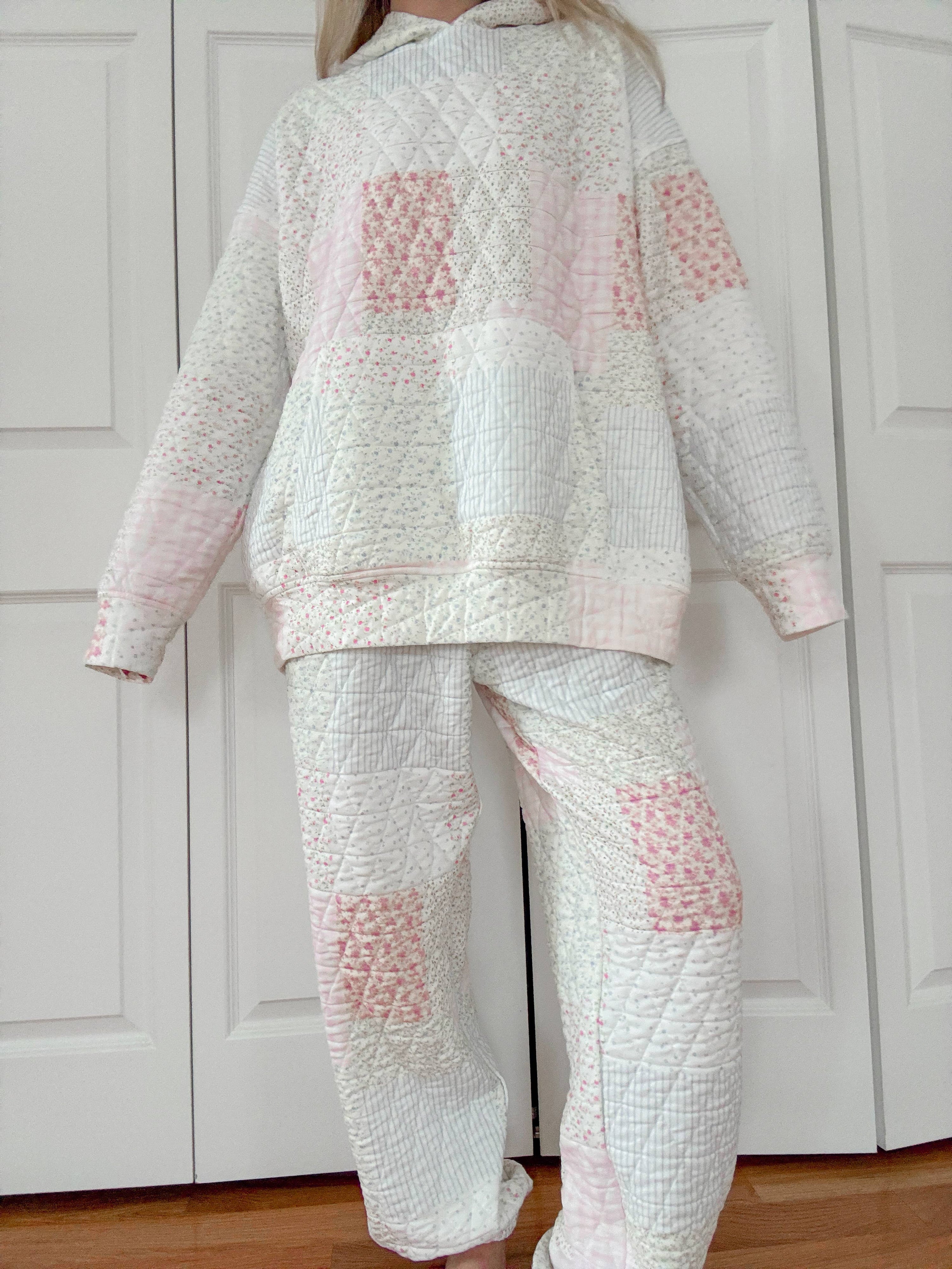 Quilted Pastel Joggers: Pastel