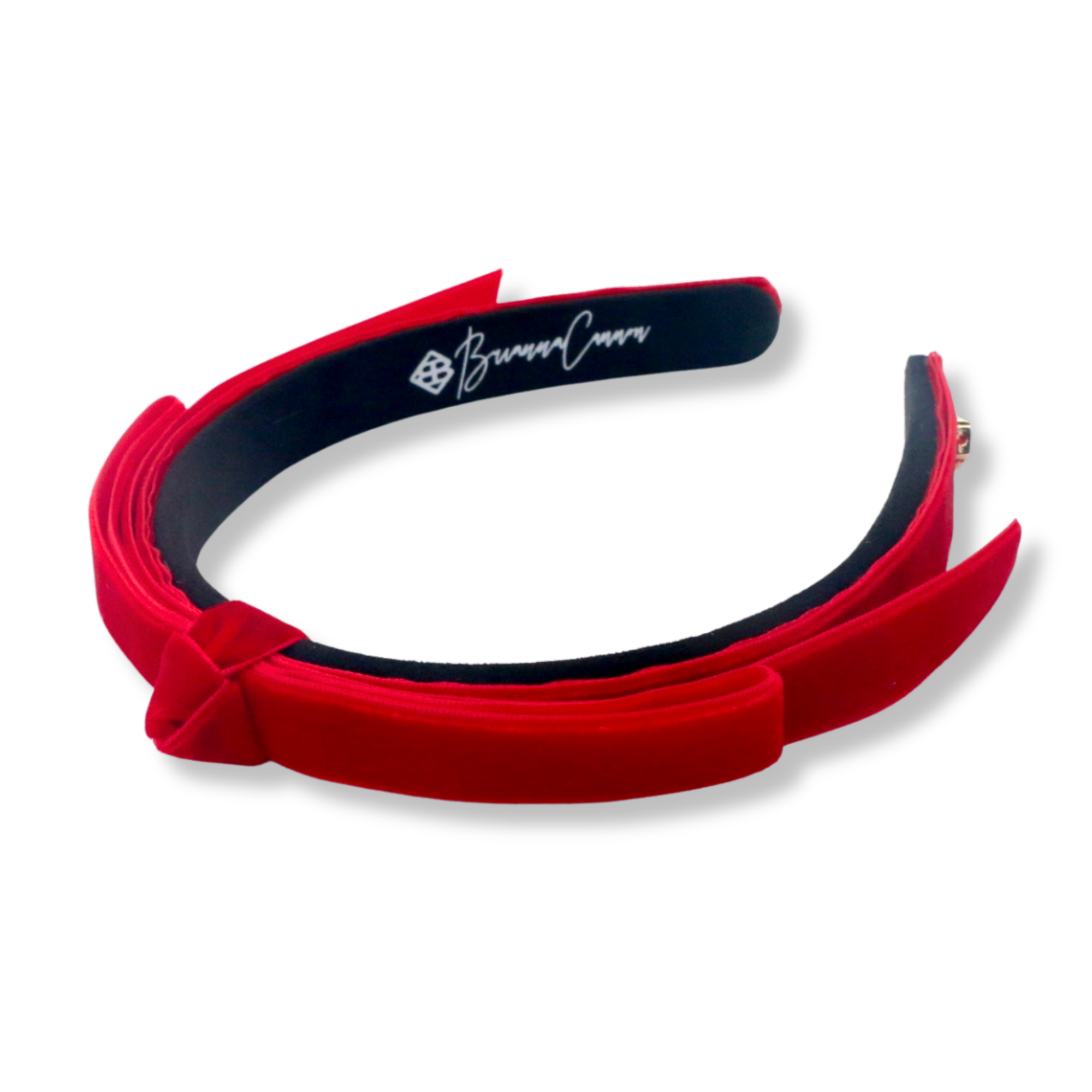 Thin Red Ribbon Bow Headband