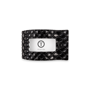 Flat Rectangle Hair Clip | Small | Jet Black Quilted