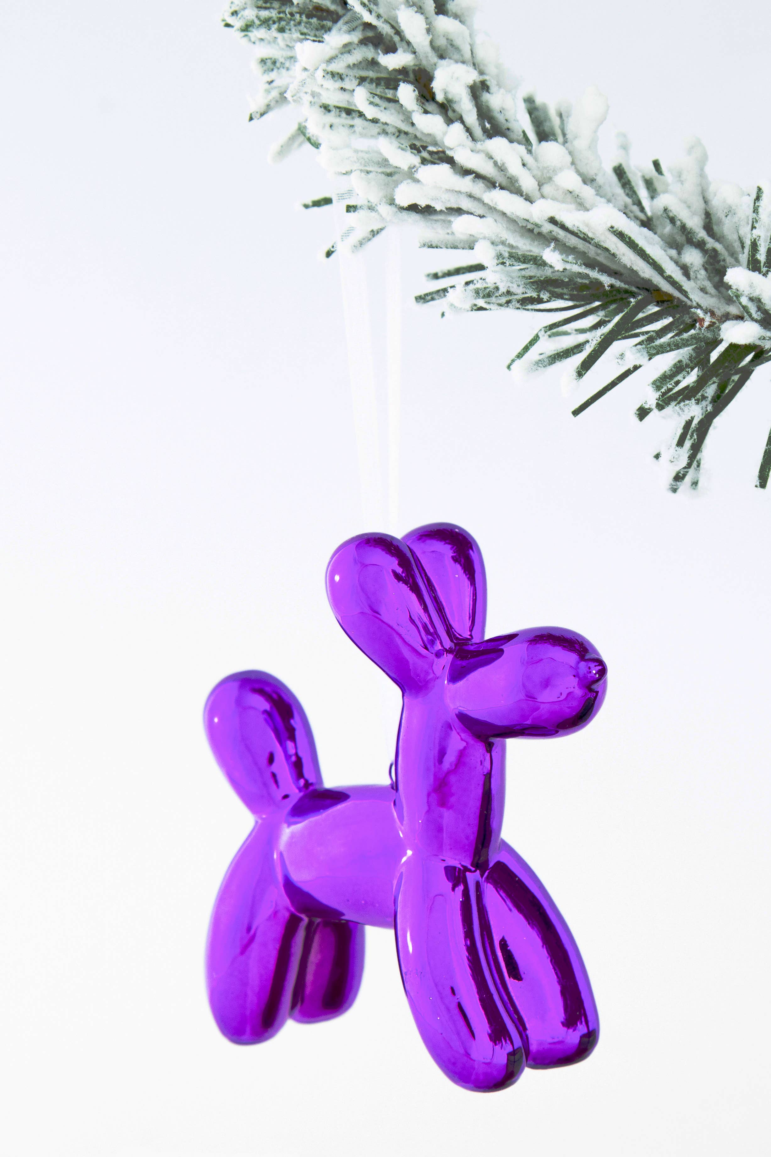 Holiday Ceramic Dog Ornaments  - 3.25" tall