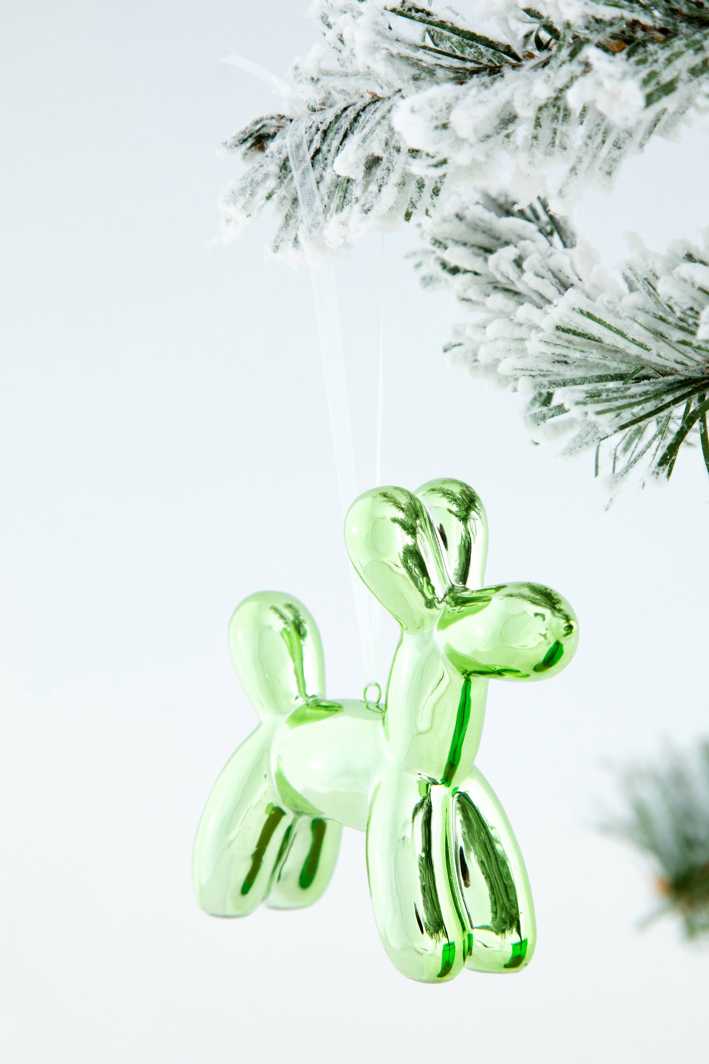 Holiday Ceramic Dog Ornaments  - 3.25" tall