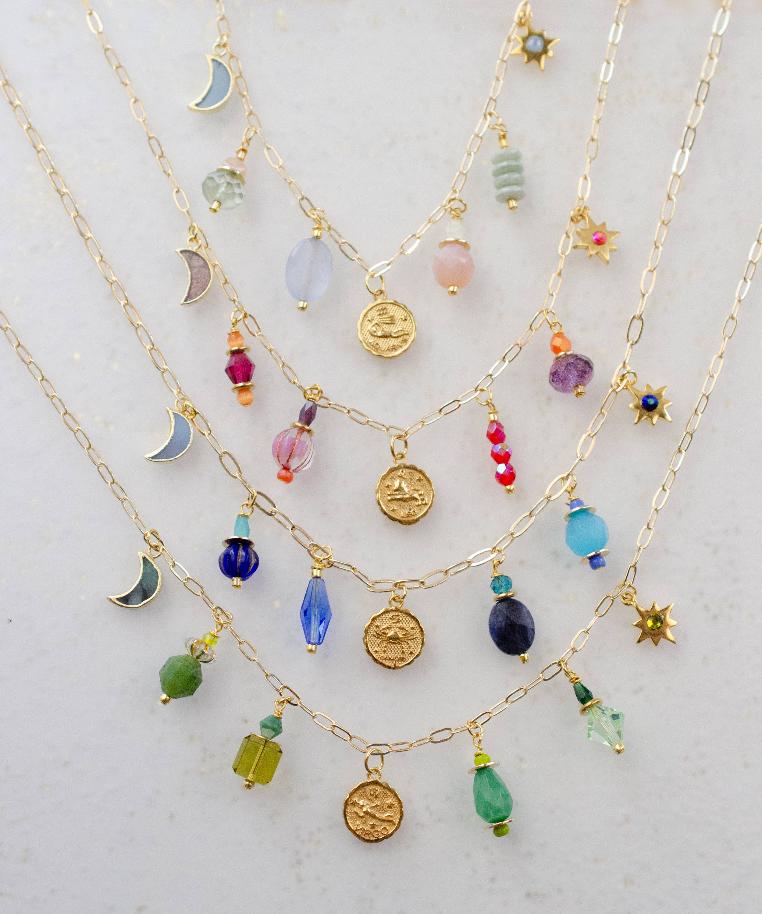 Zodiac Air Charm Sign Necklace: Gemini
