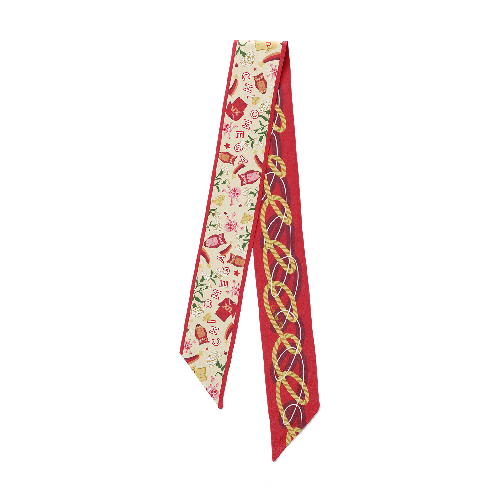 Chi Omega Skinny Scarf
