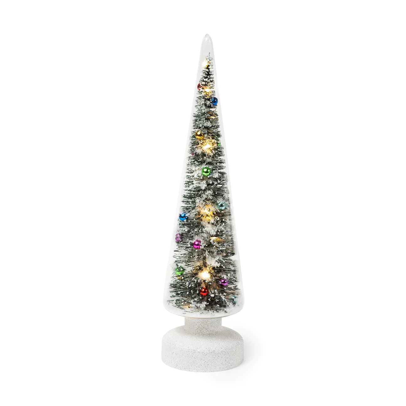 Snowy Wonderland Glass Lighted Tree - Small