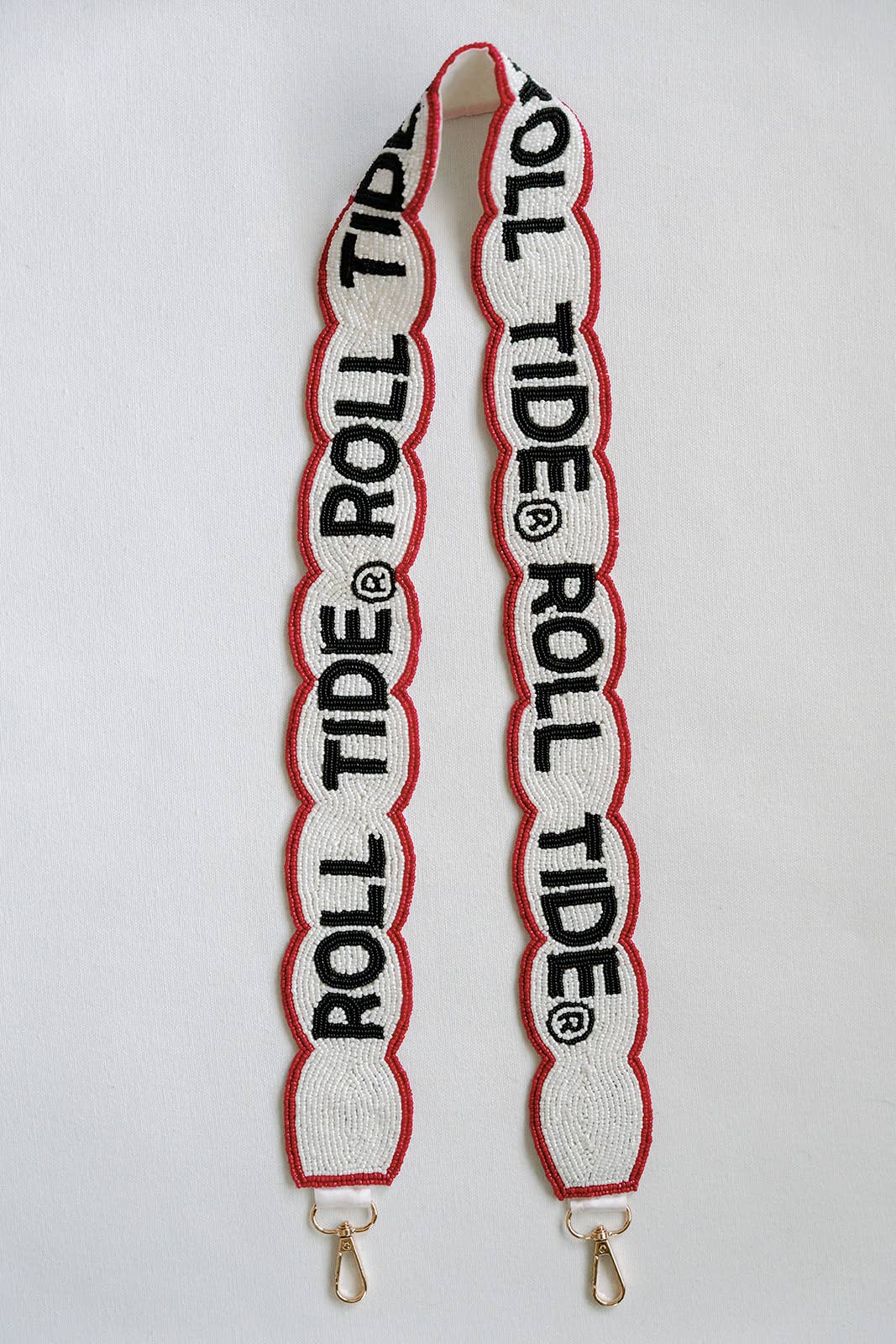 University of Alabama Fully Beaded Scalloped Purse Strap