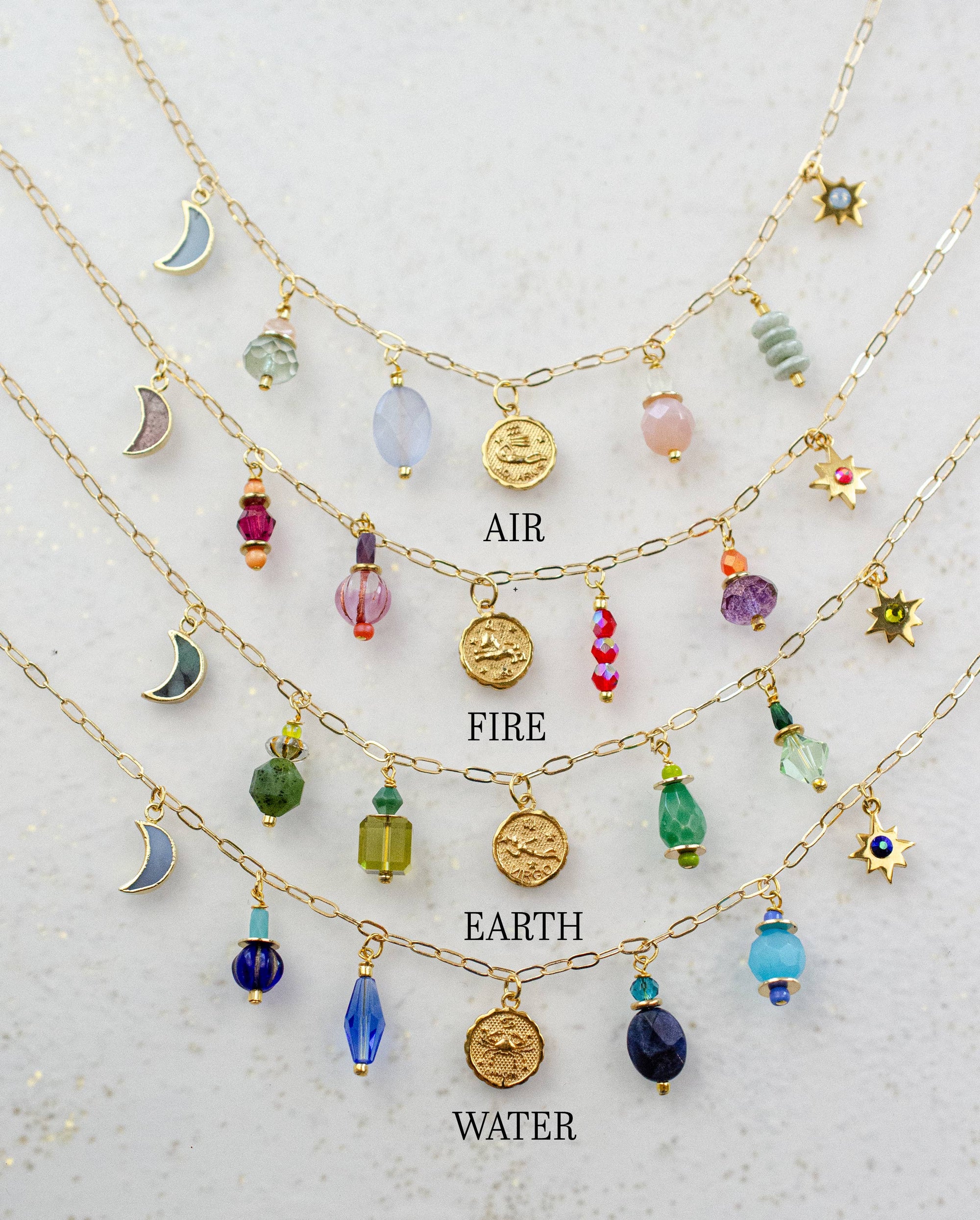 Zodiac Charm Necklace: Earth / Capricorn