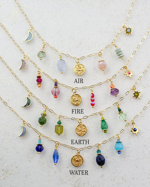 Zodiac Charm Necklace: Earth / Capricorn