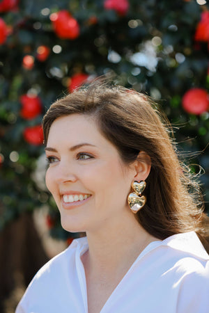 Gold Heart Earrings