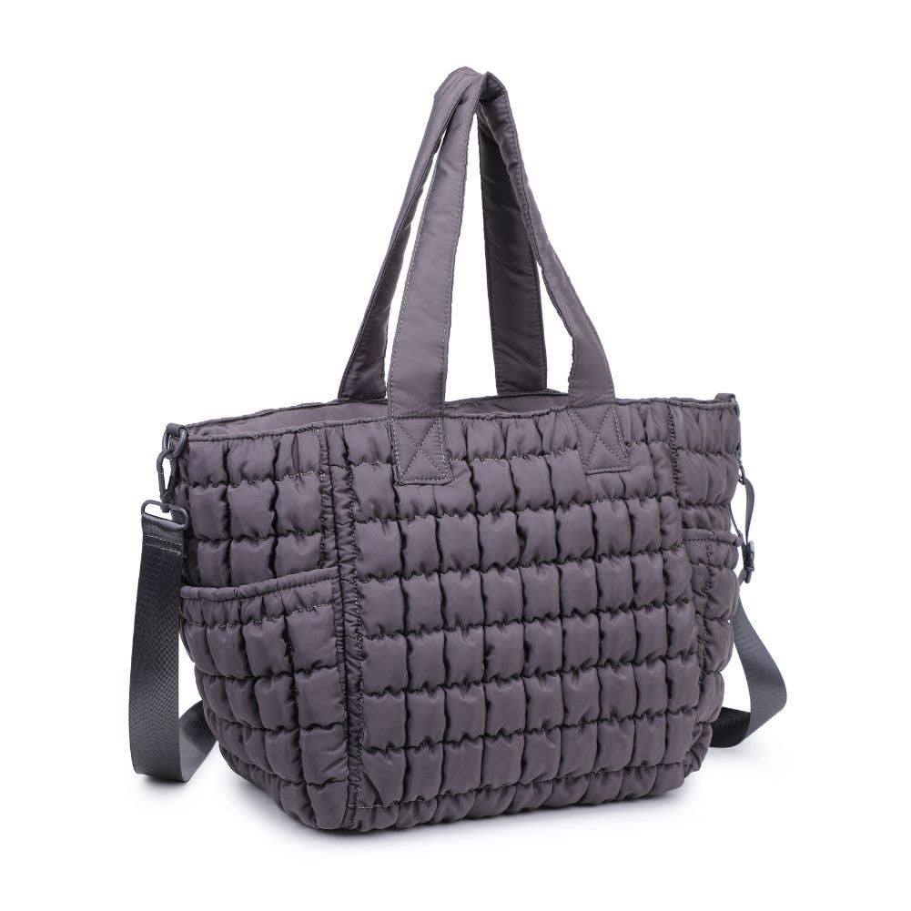 Dreamer - Quilted Nylon Tote: Cream