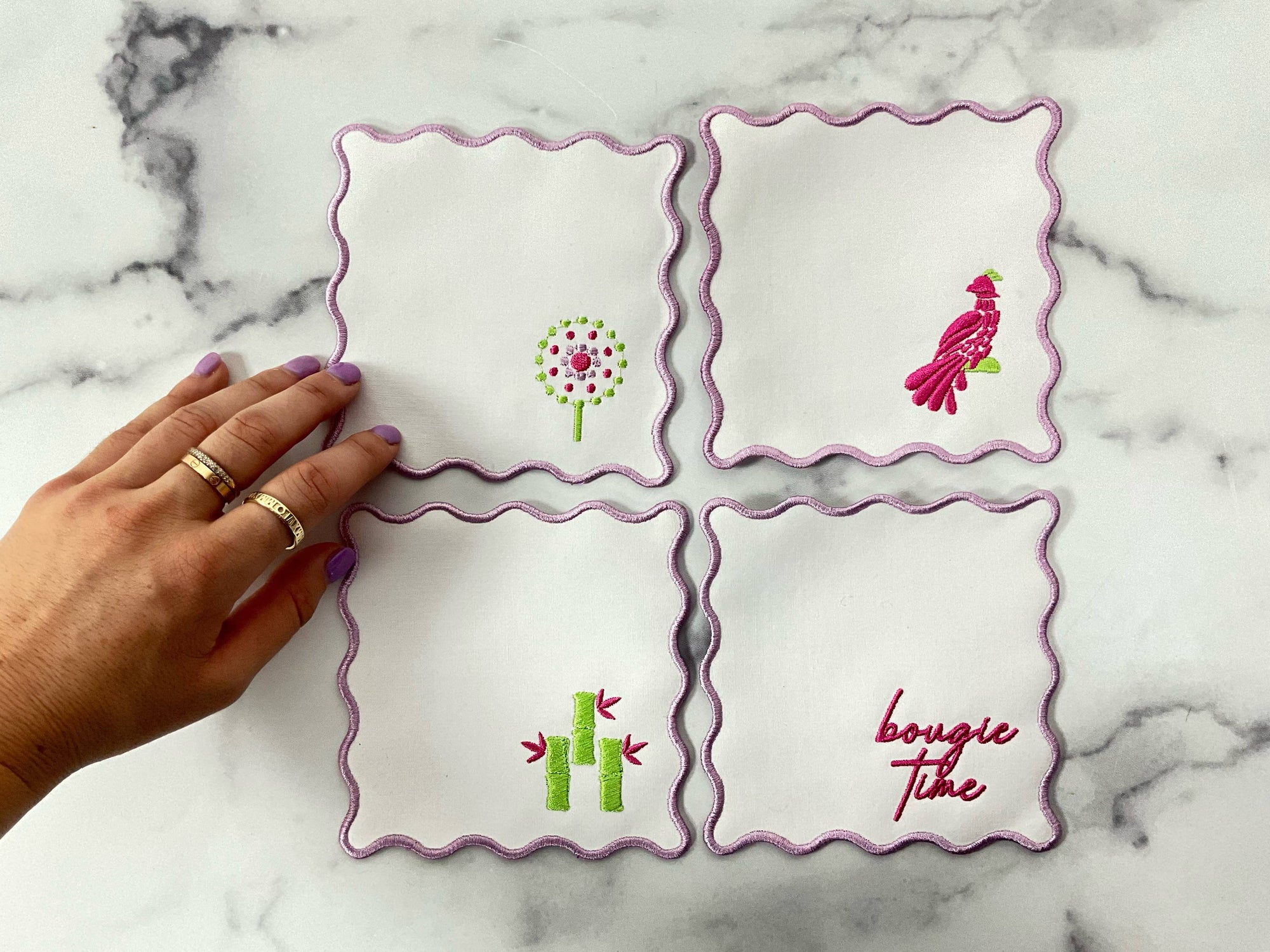 Embroidered Cocktail Napkins