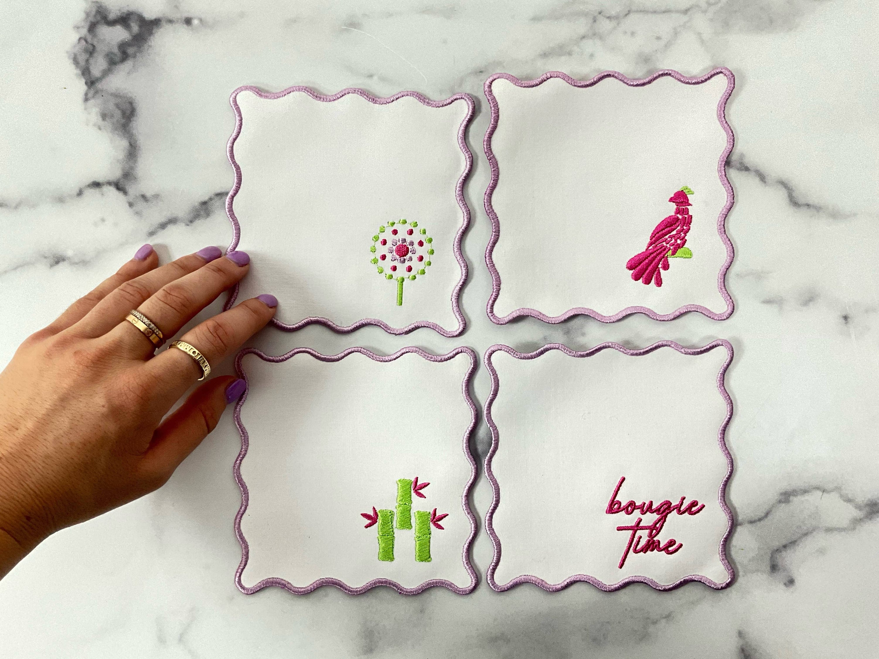 Embroidered Cocktail Napkins