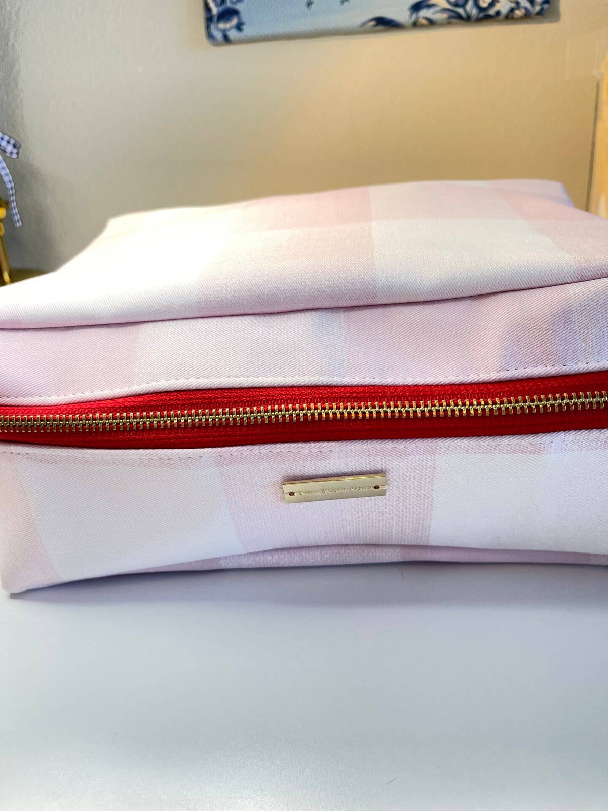 Tiffy Train Case - Pretty in Pink Gingham