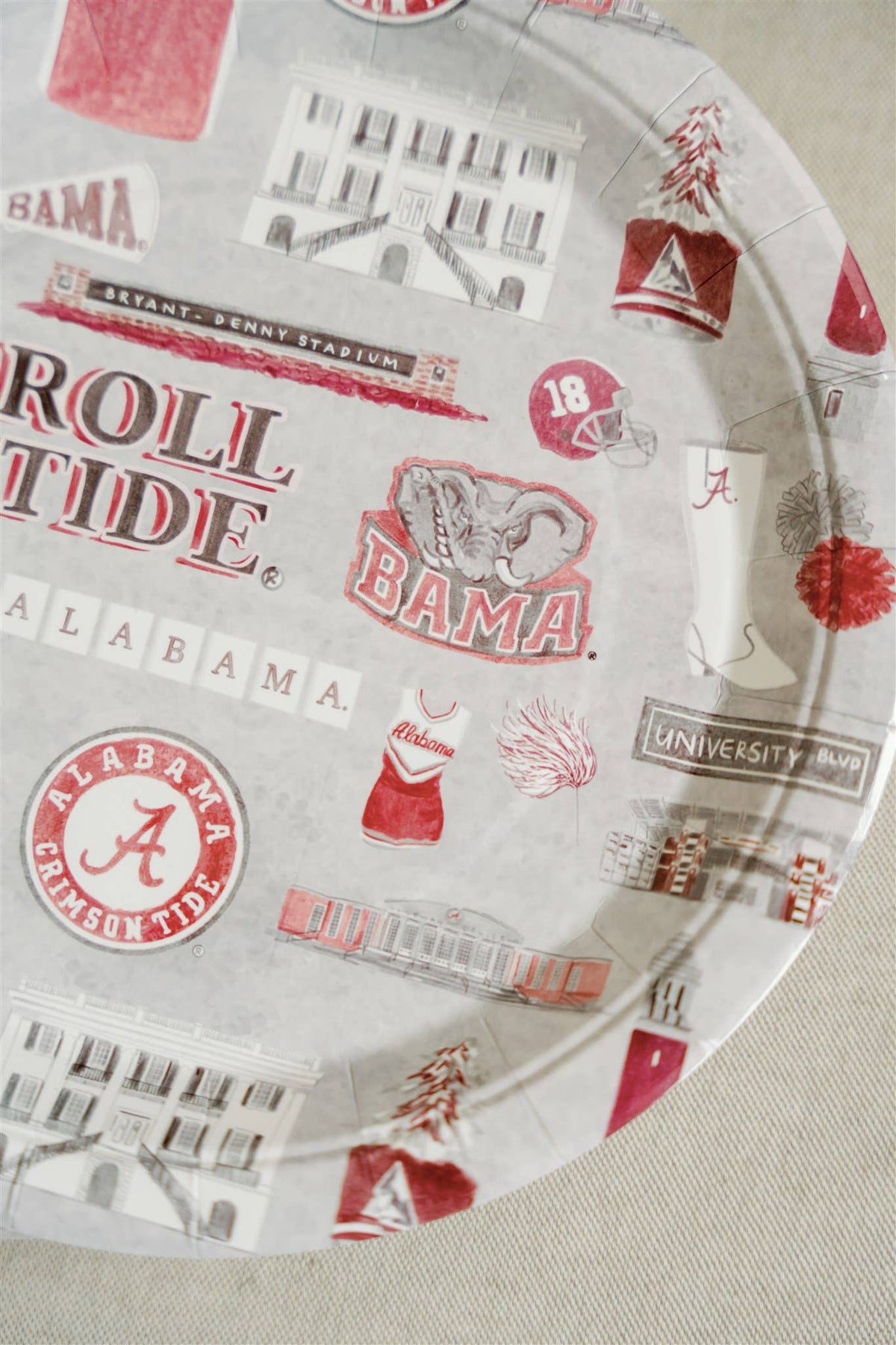 The University of Alabama Paper Plate Pack