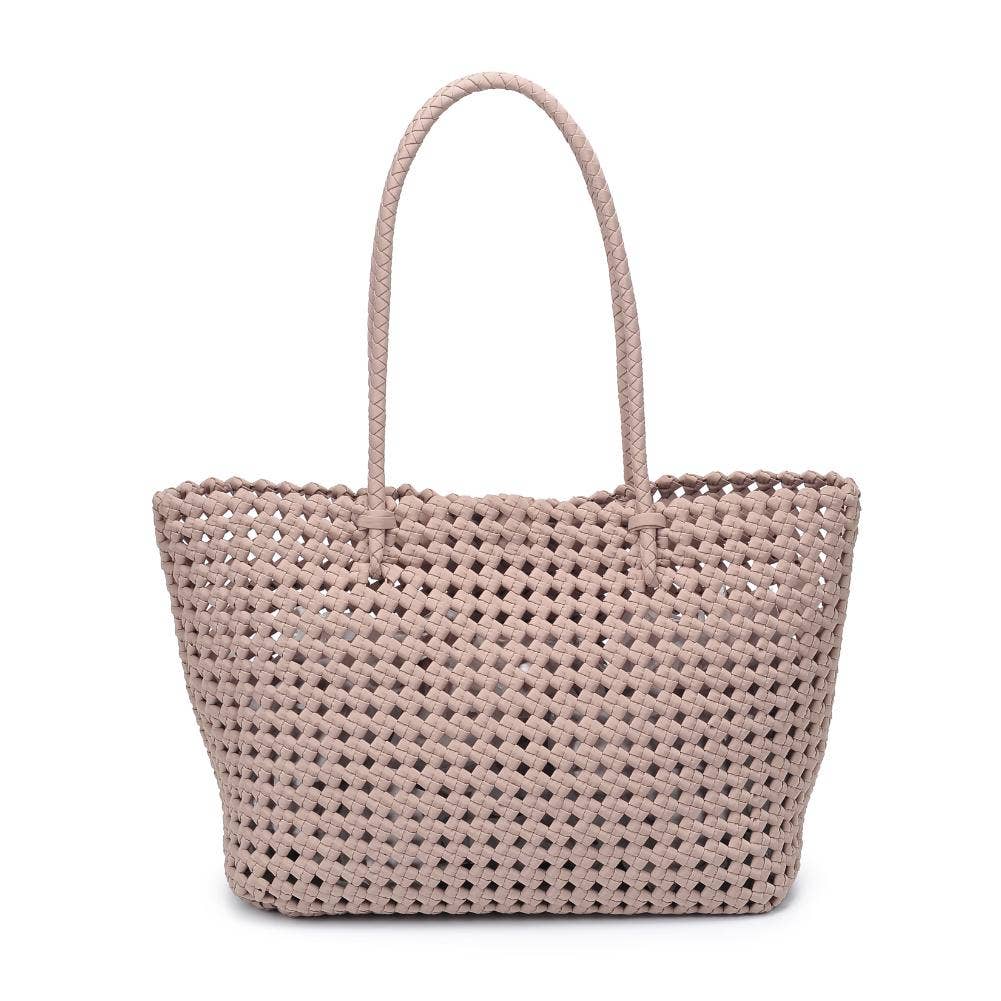 Reflection - Hand Woven Knot Tote: Ivory