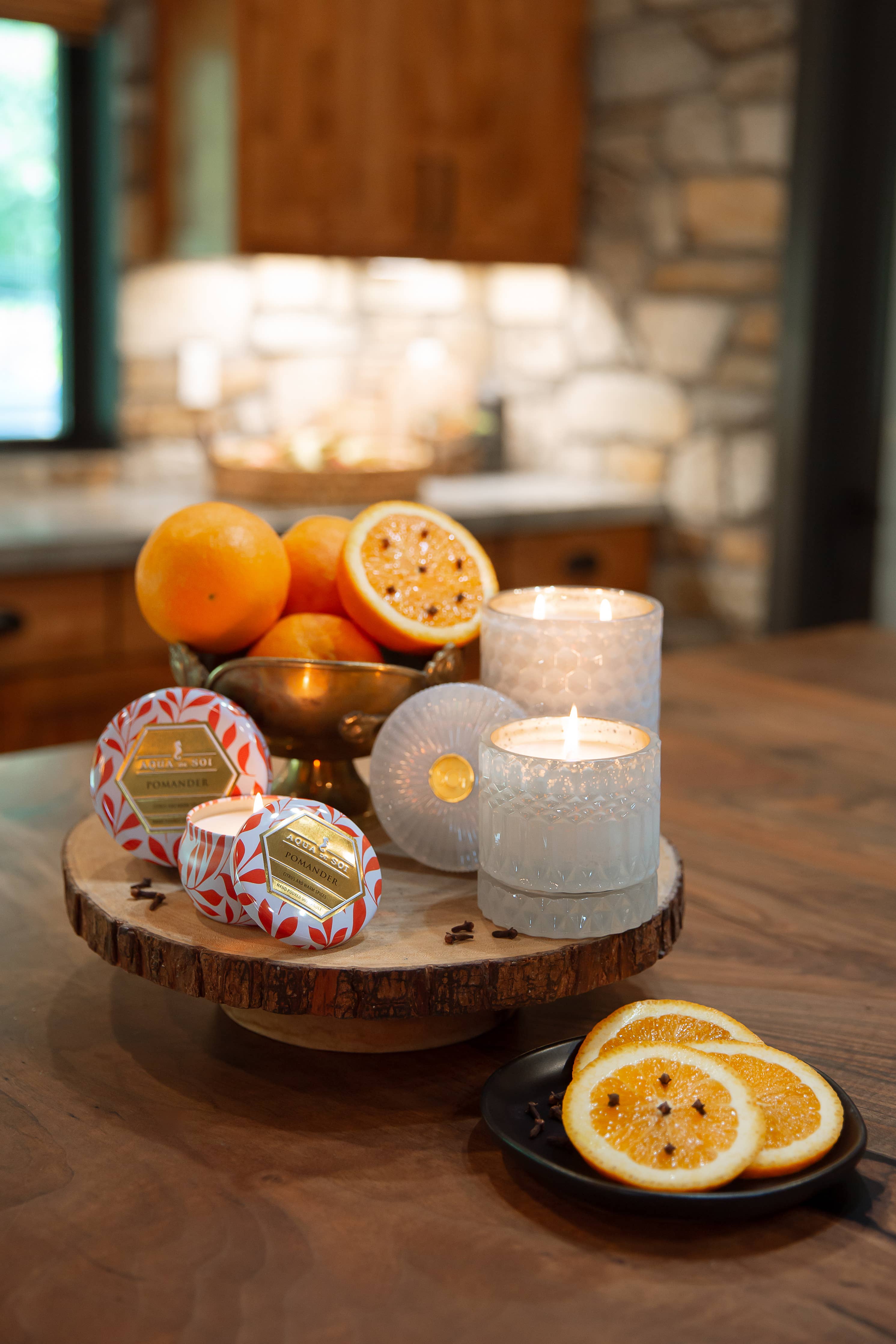 Pomander 8oz Petite Holiday Shimmer Soy Candles (WHITE)