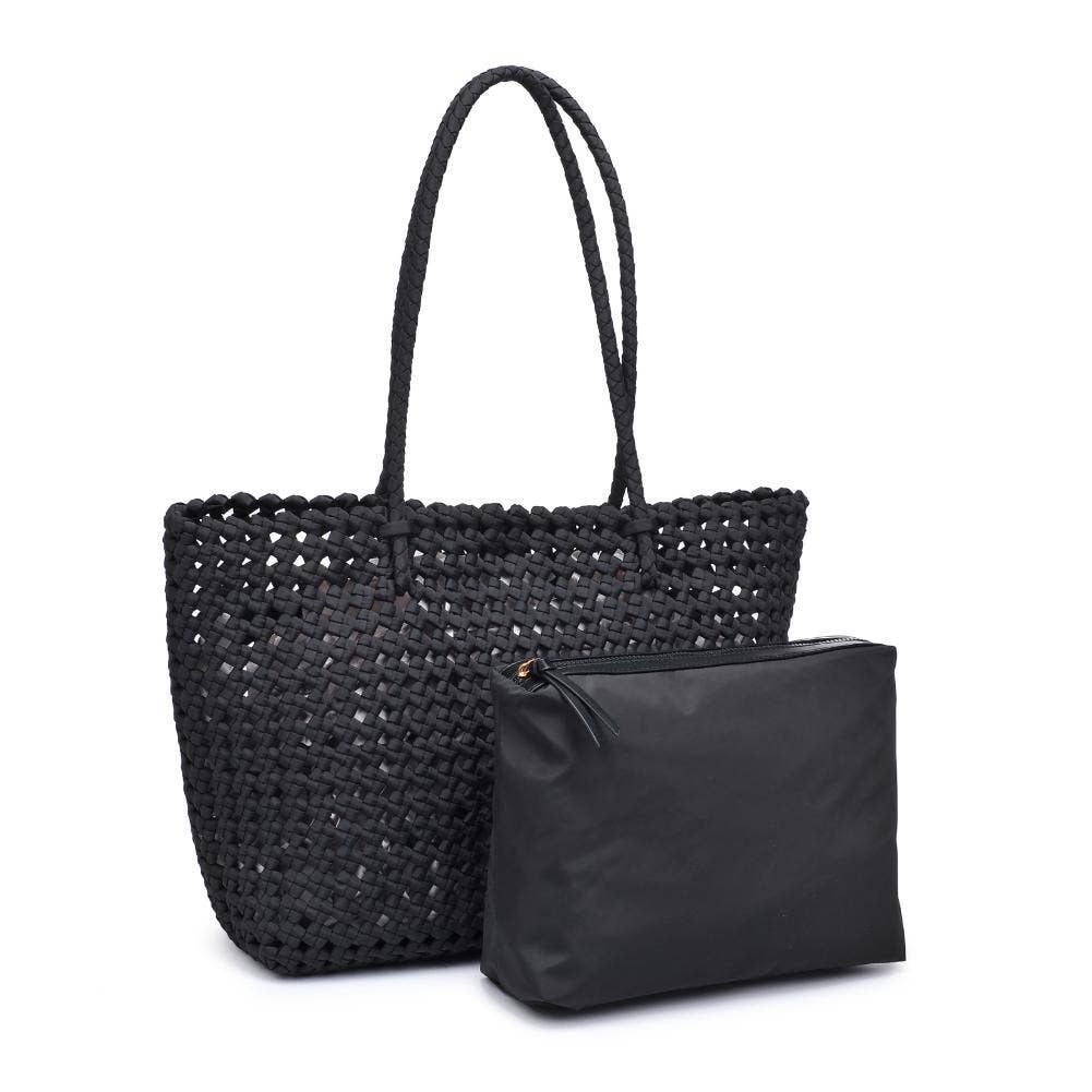Reflection - Hand Woven Knot Tote: Ivory