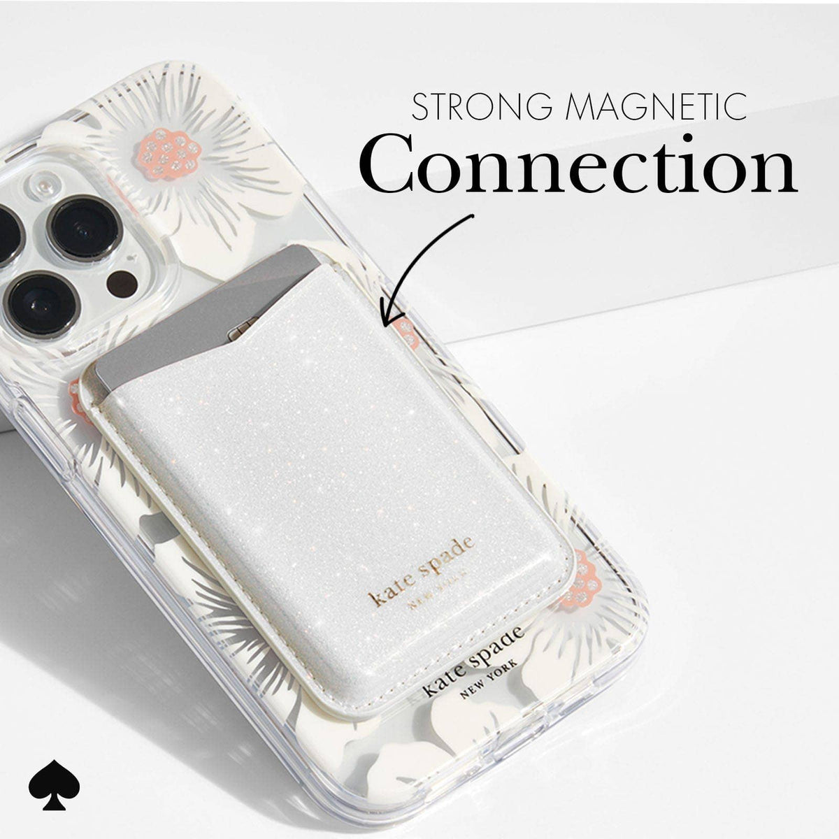 Kate spade new york Wallet MagSafe White Glitter: White Glitter