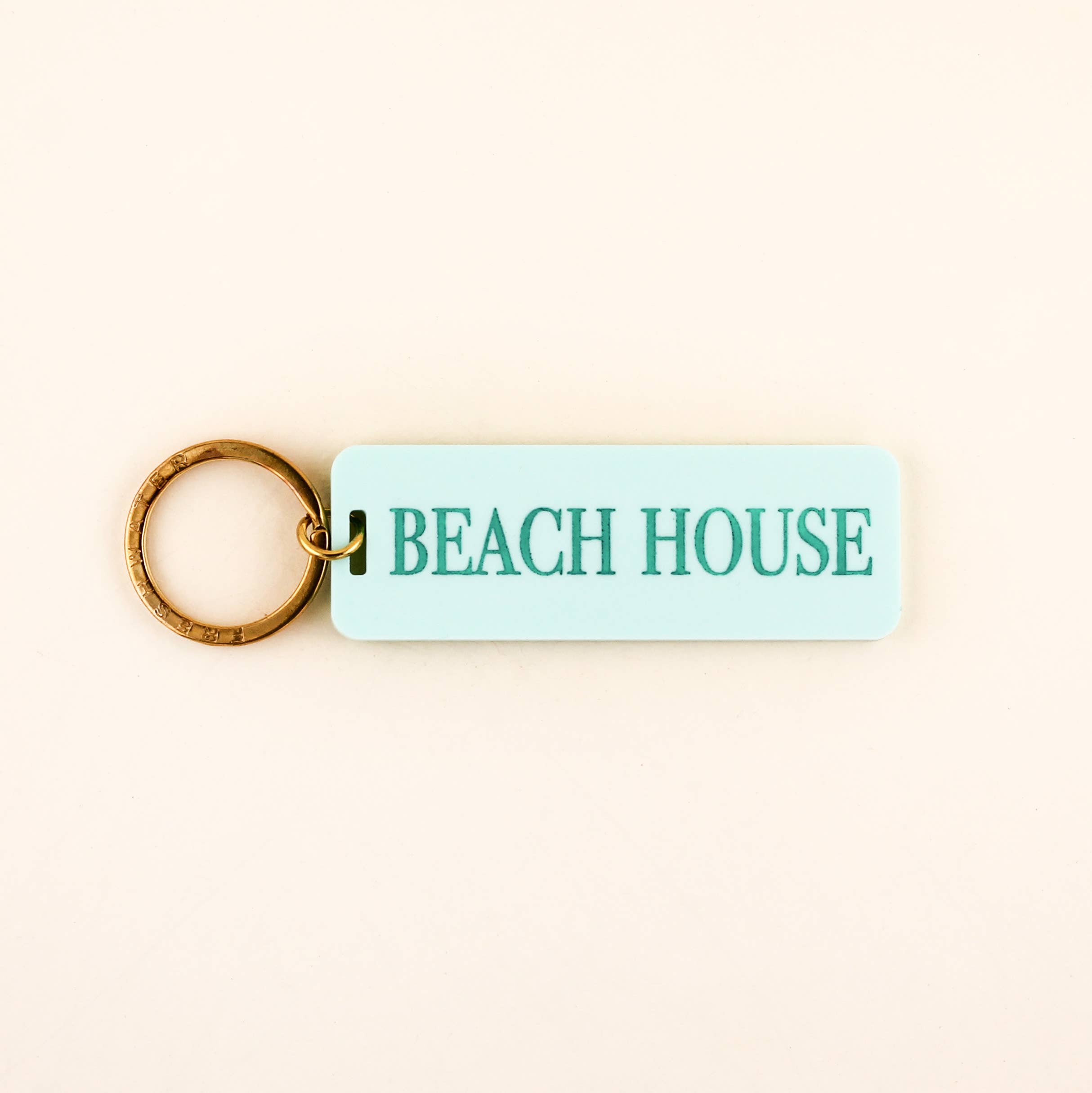 Beach House Keychain: Turquoise / Keychain on Card