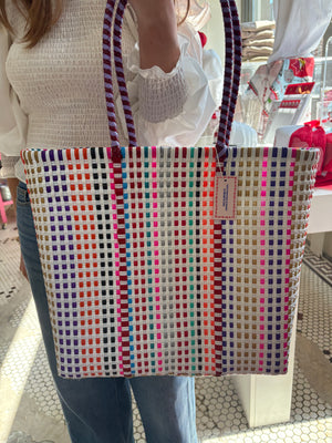Large PVC Woven Tote
