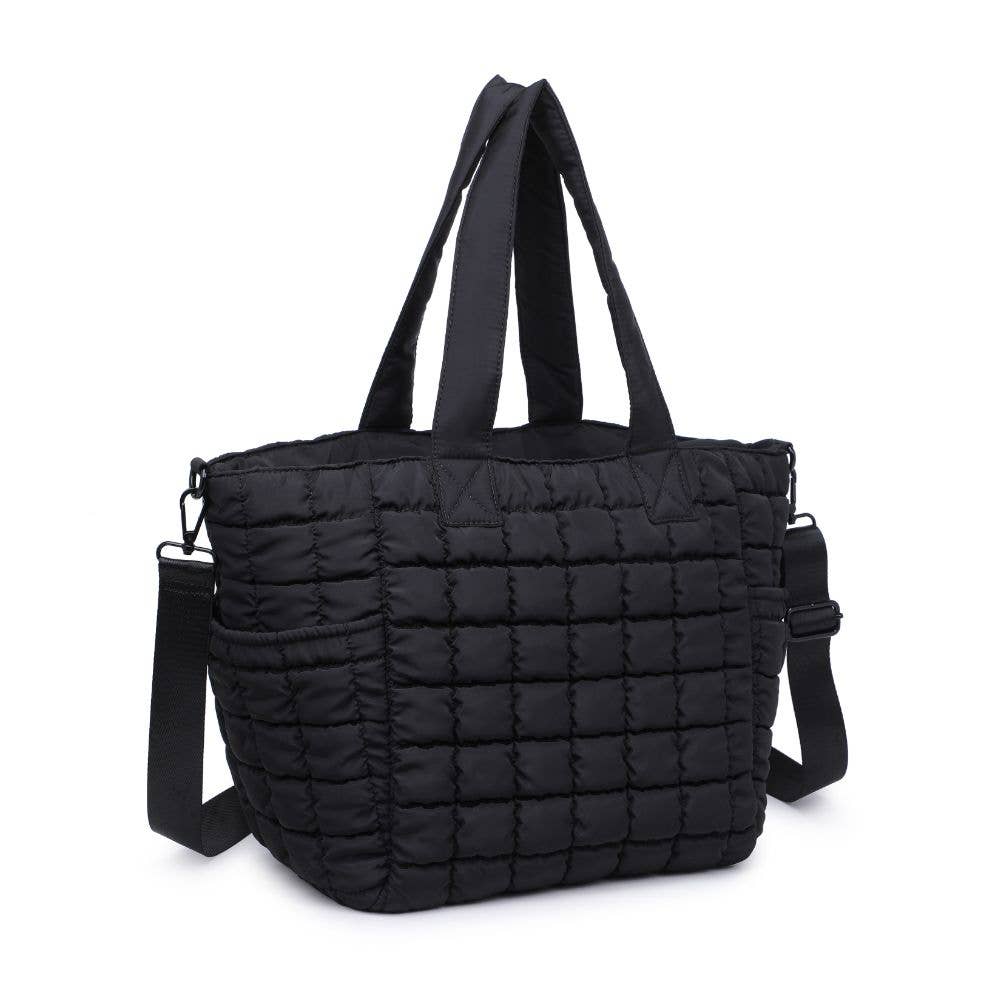 Dreamer - Quilted Nylon Tote: Cream