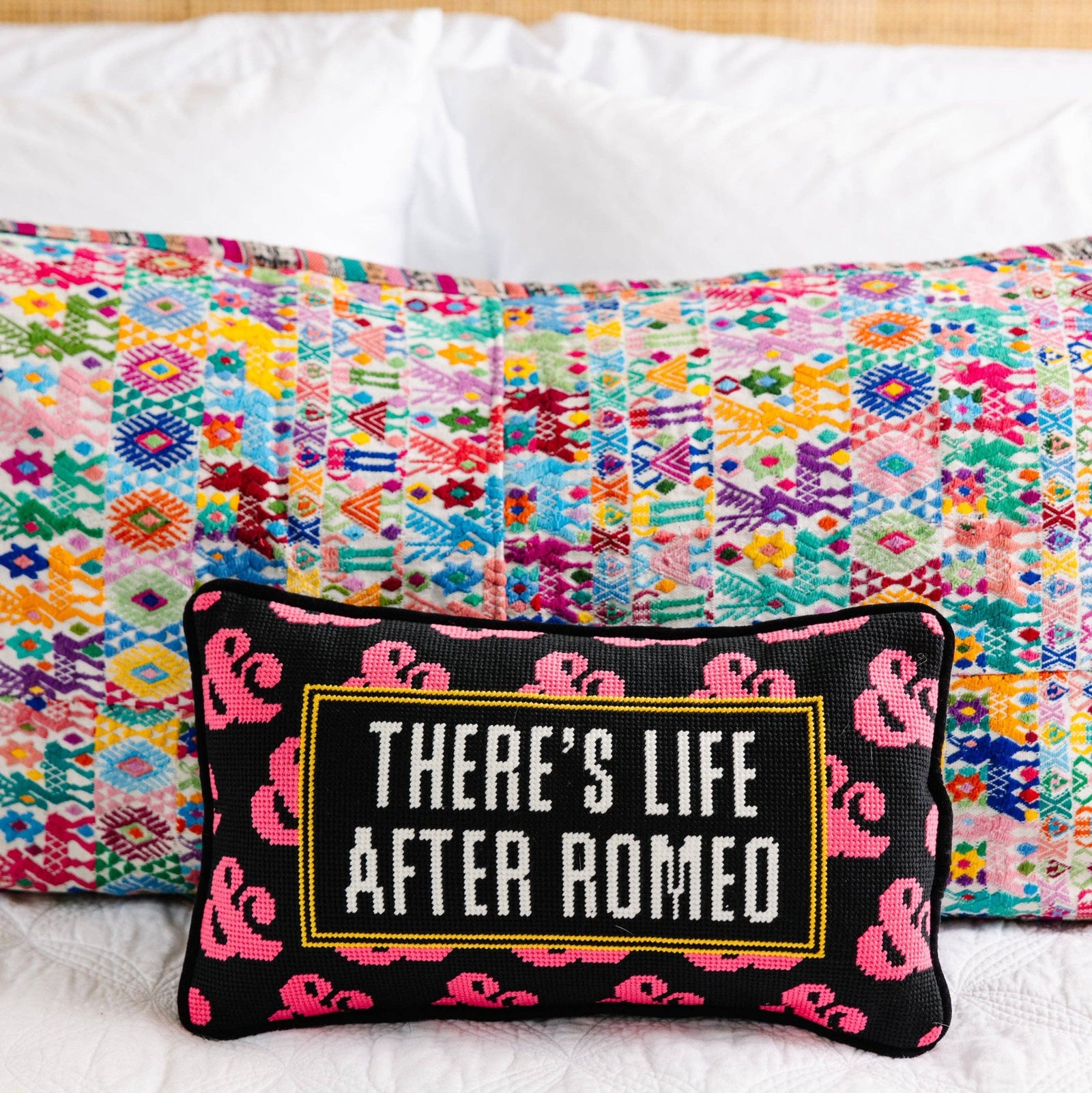 Life After Romeo Needlepoint Pillow