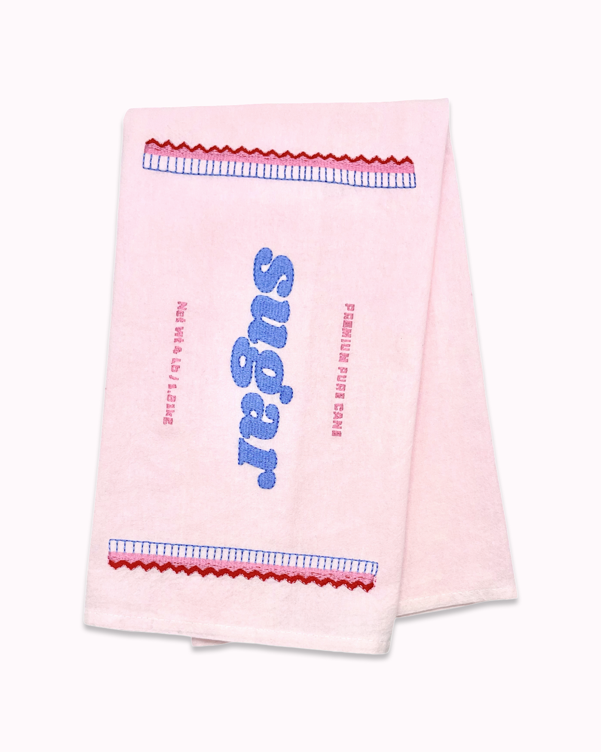 Sweet Tooth Embroidered Tea Towel