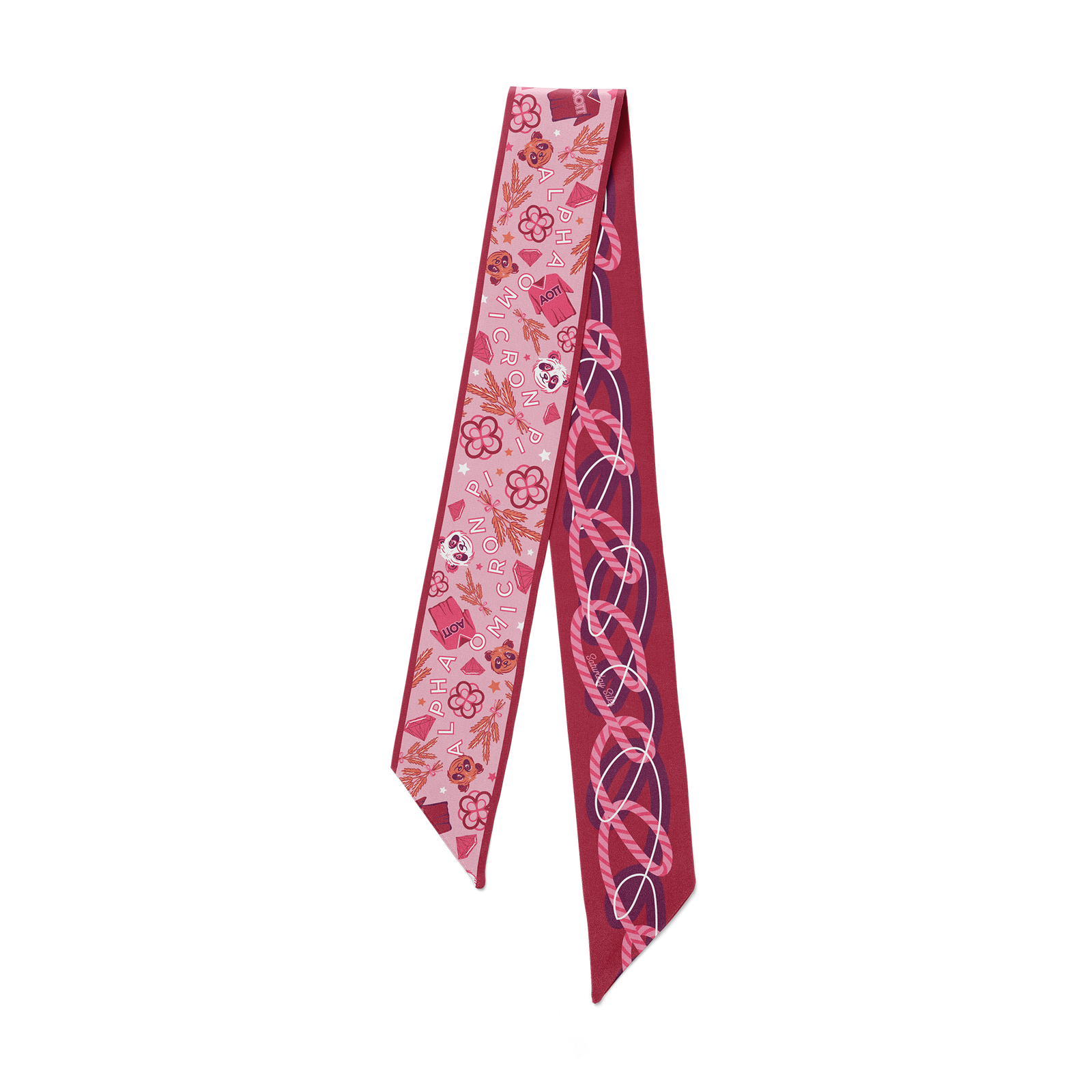 Alpha Omicron Pi Skinny Scarf