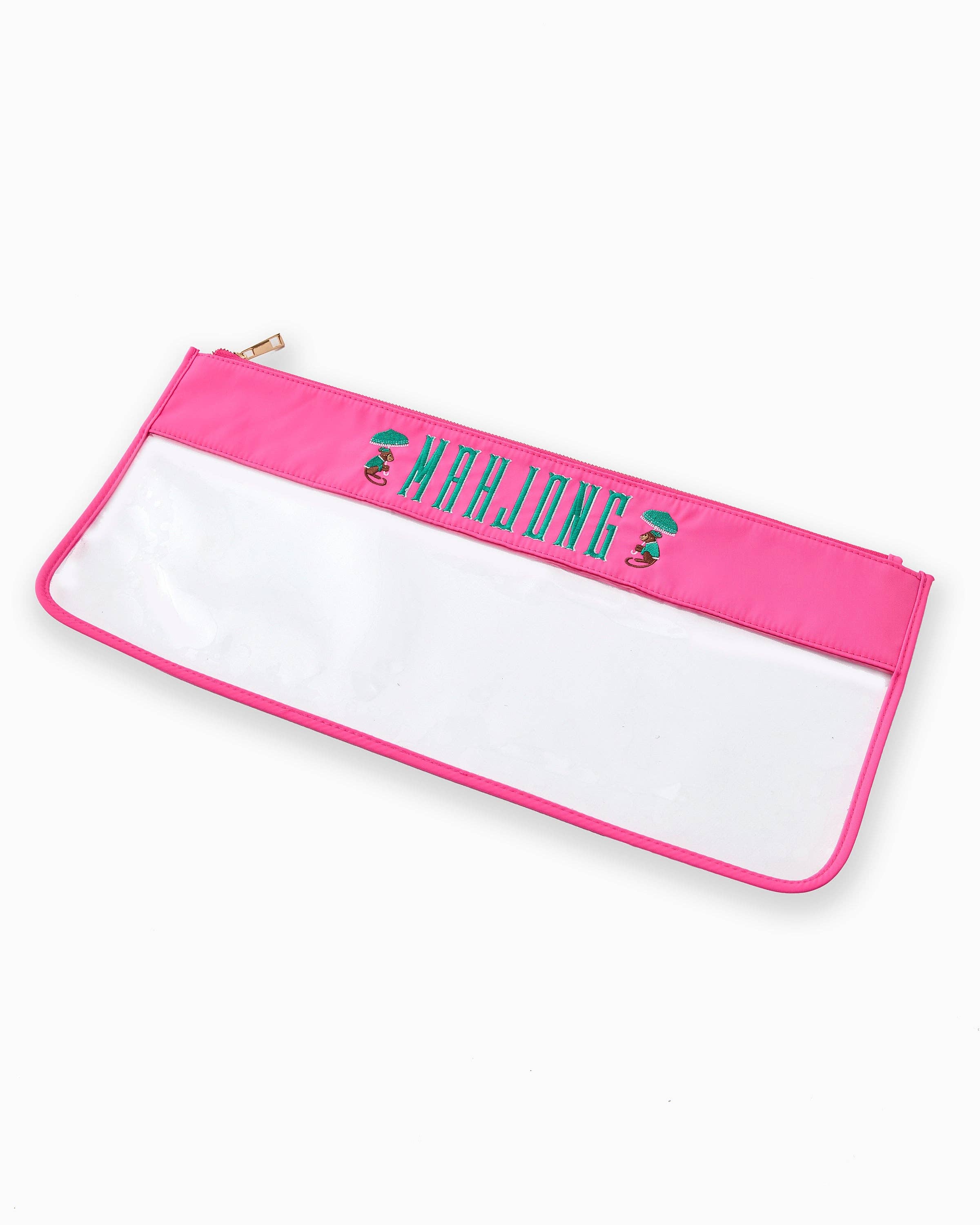 Pink Monkey Mahjong Bag