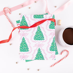 Pink Ribbon Tree Wrapping Paper and Gift Tags