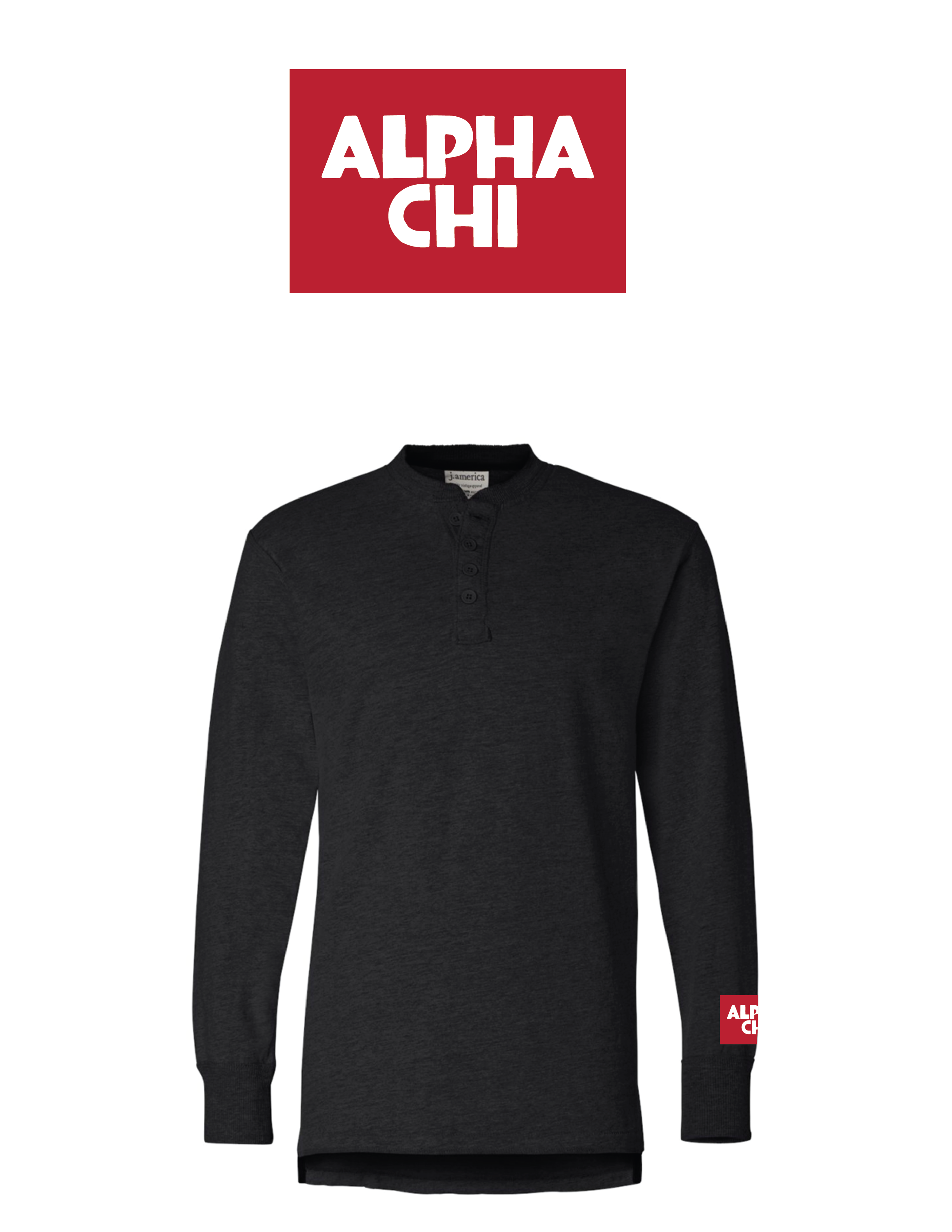 Sorority Patch greys Henley