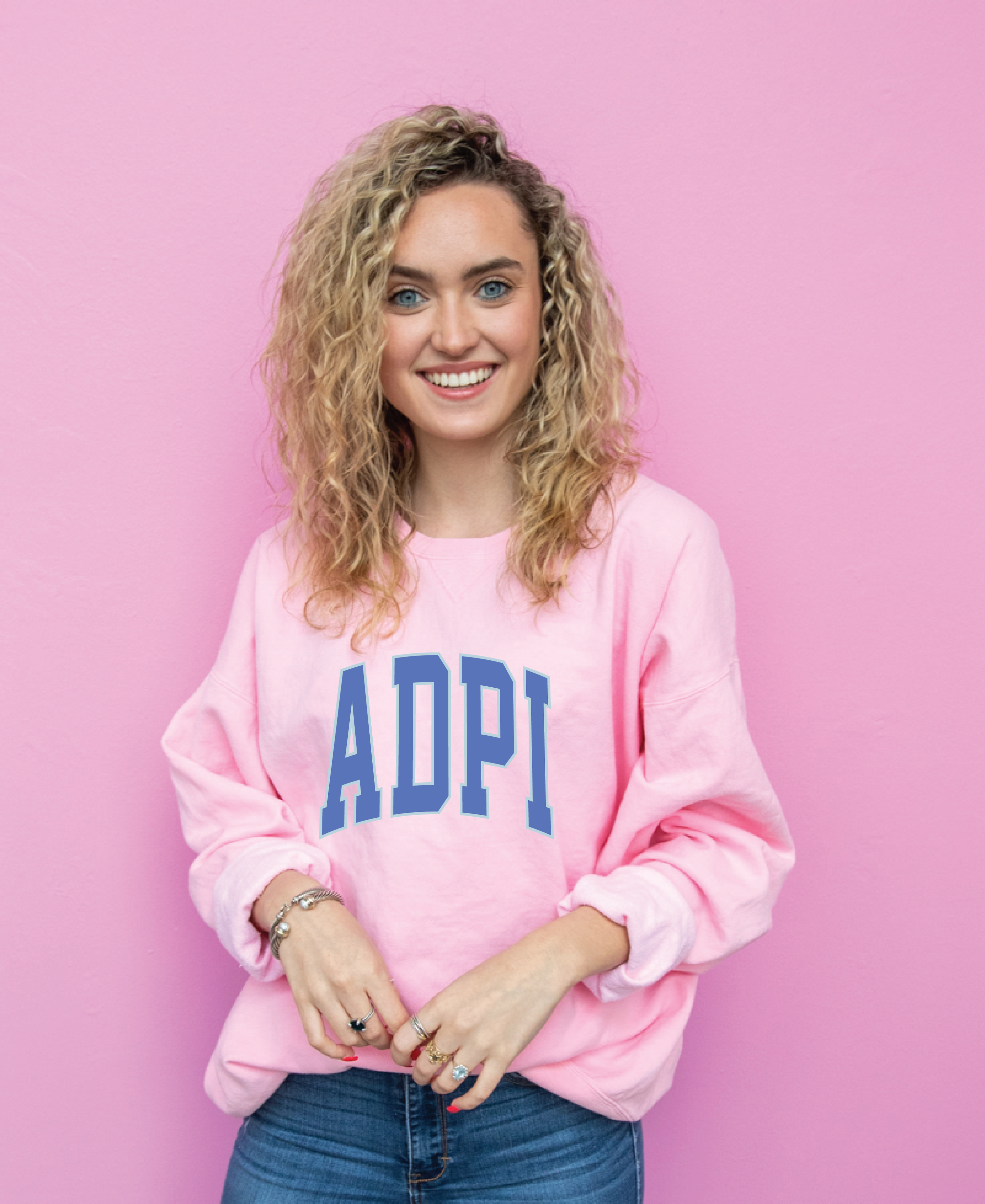 ADPi Varsity Letters Crewneck