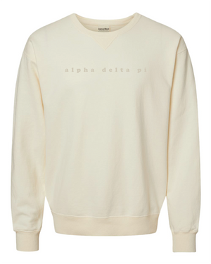 Sorority Tonal Embroidered Pale Yellow Sweatshirt