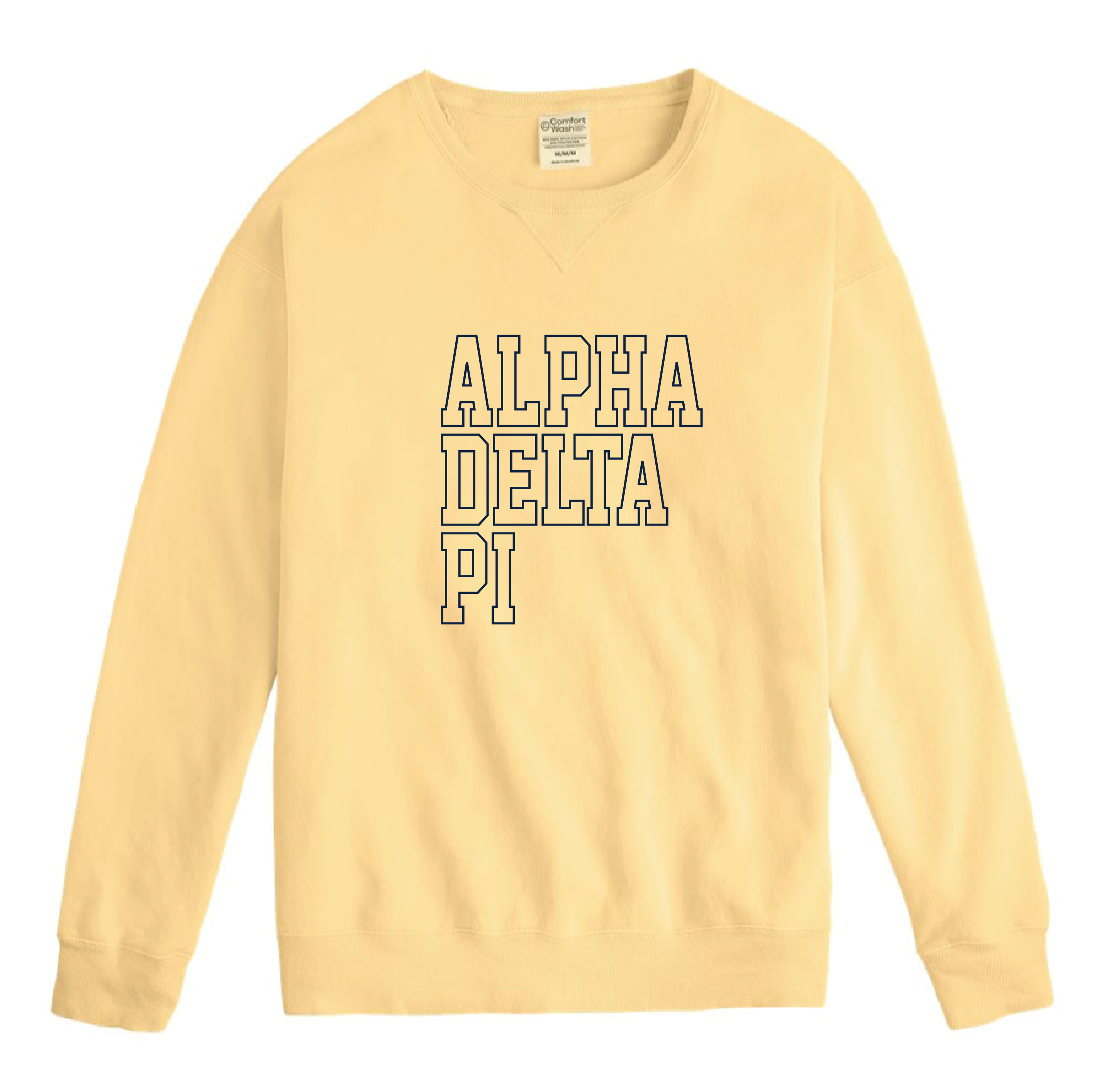 ADPi Block Letter Embroidered Crewneck