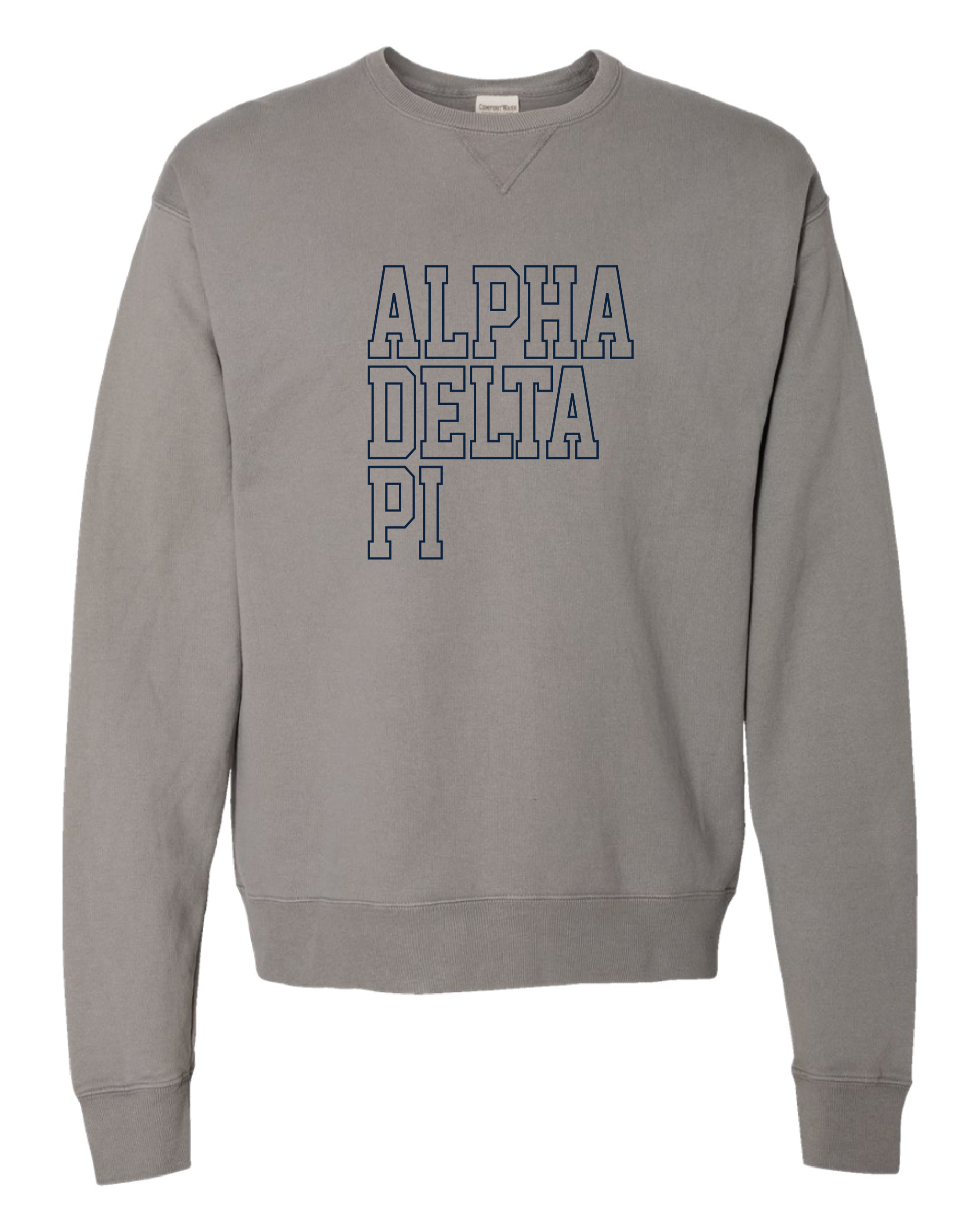 ADPi Block Letter Embroidered Crewneck