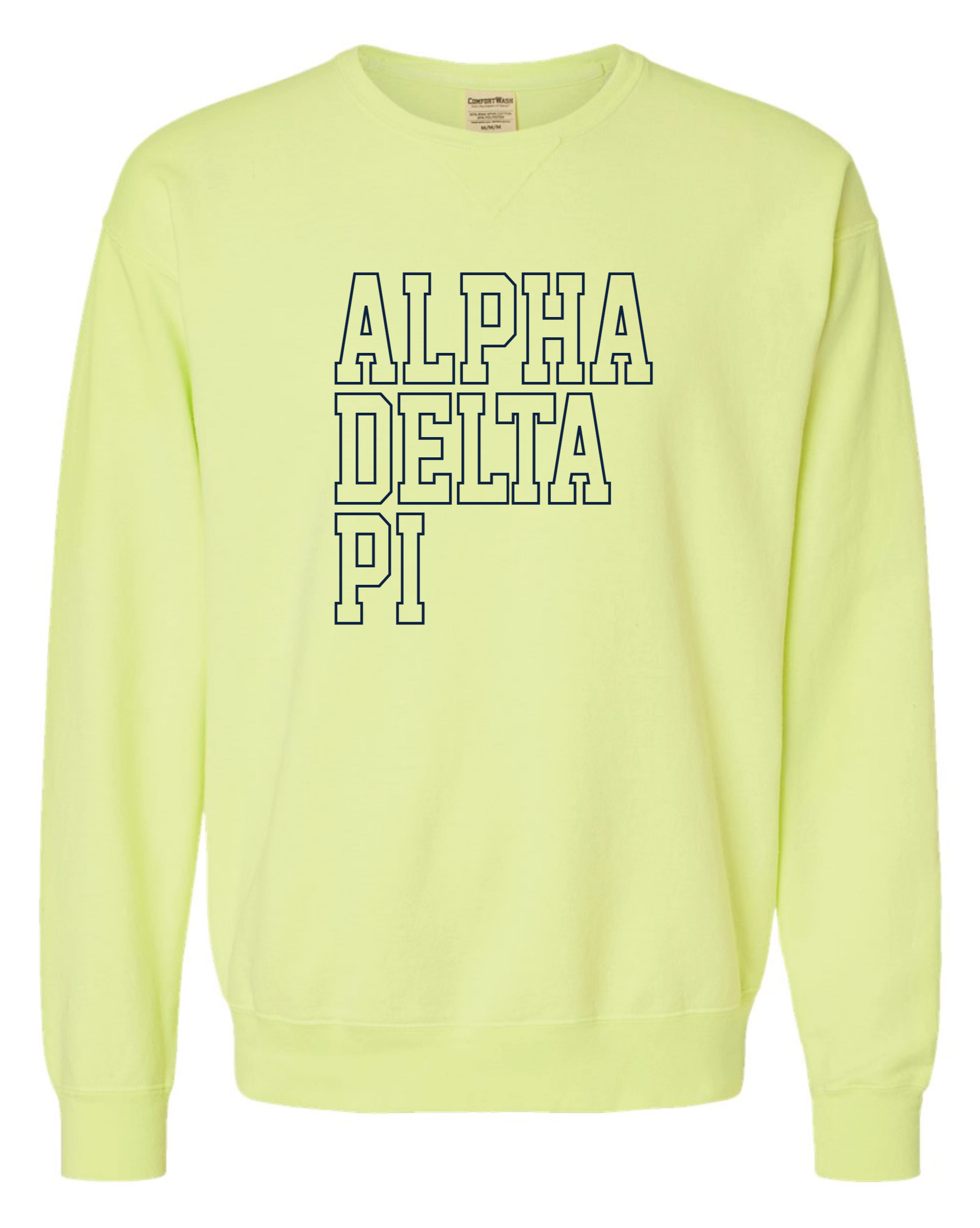 ADPi Block Letter Embroidered Crewneck