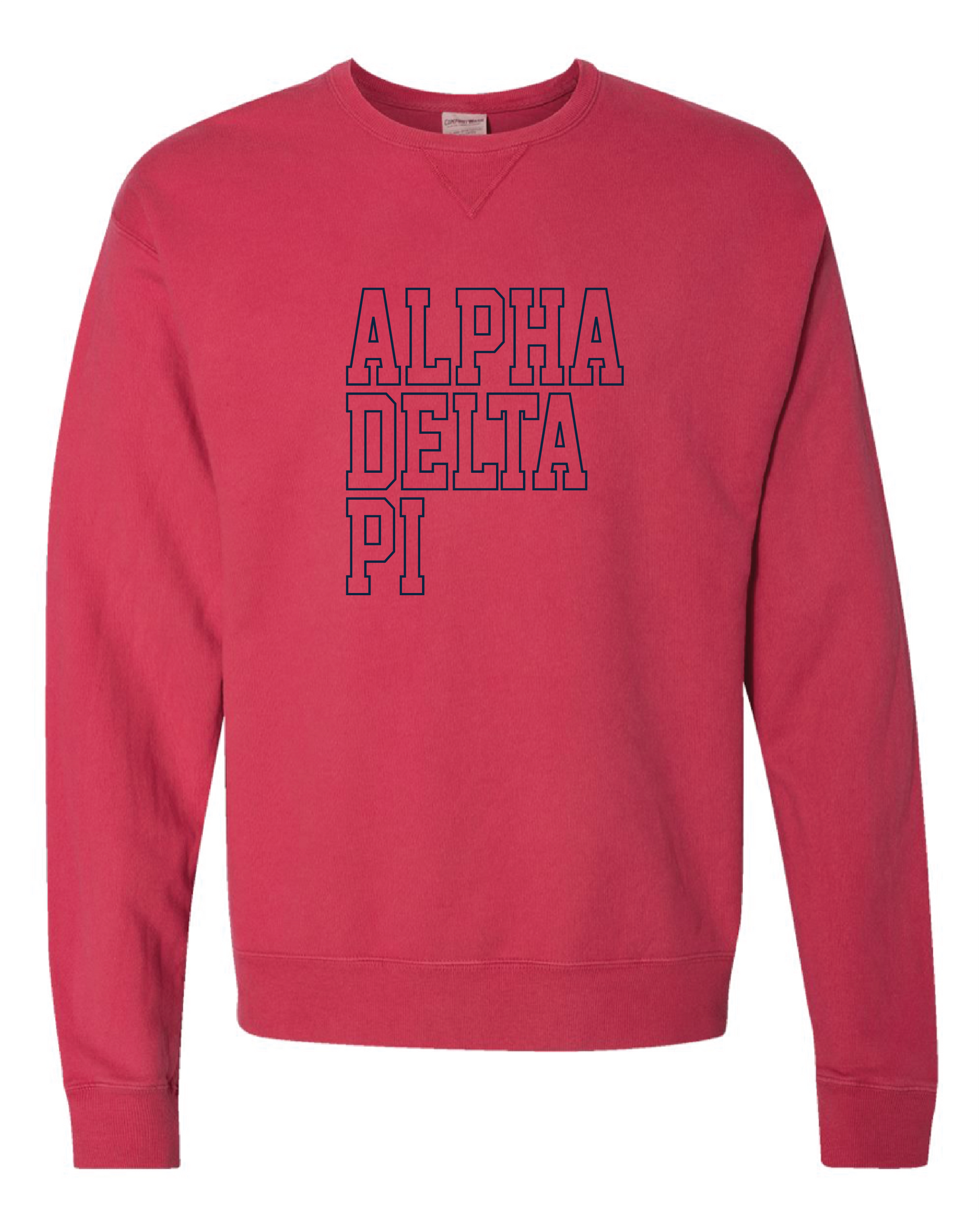 ADPi Block Letter Embroidered Crewneck