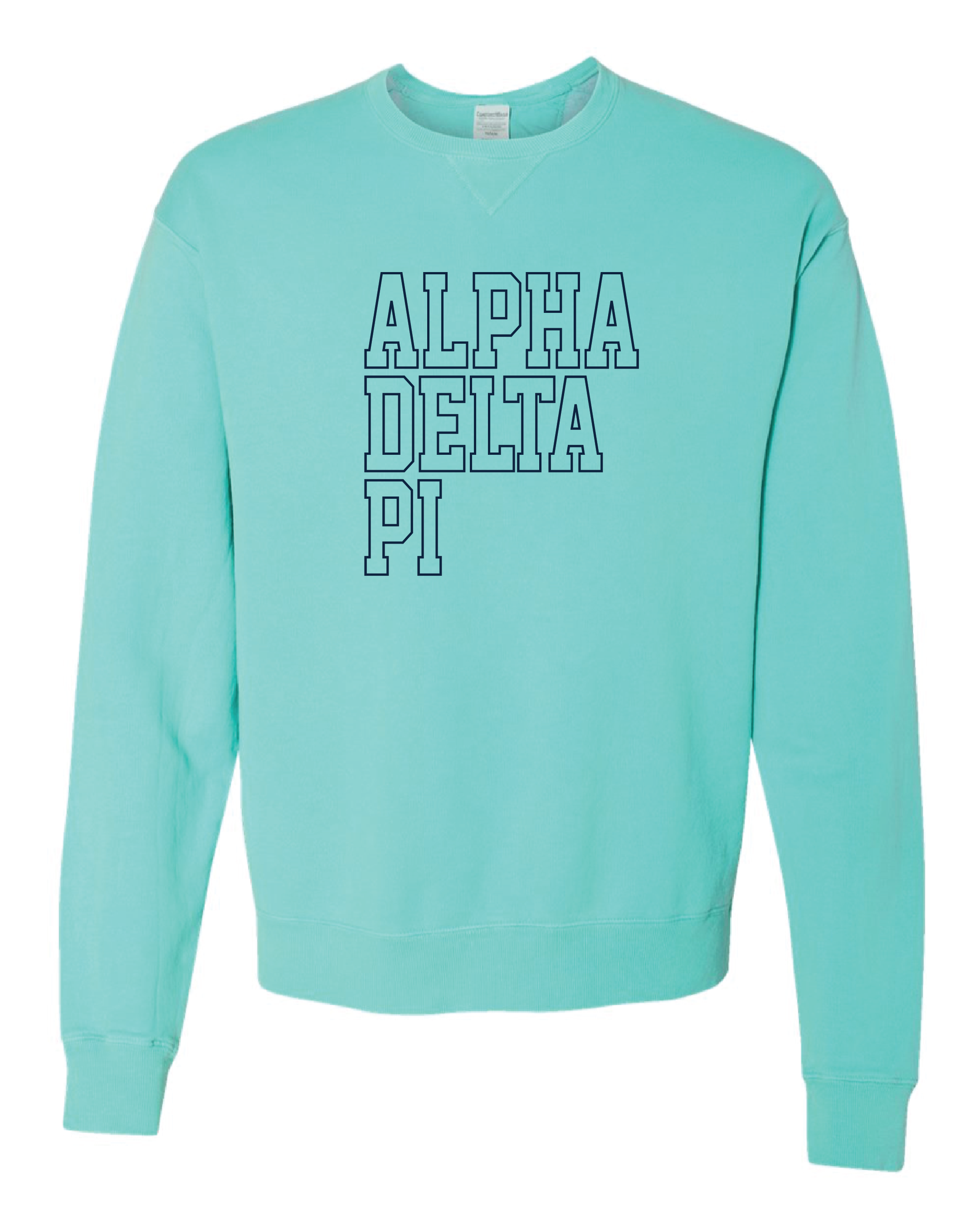 ADPi Block Letter Embroidered Crewneck