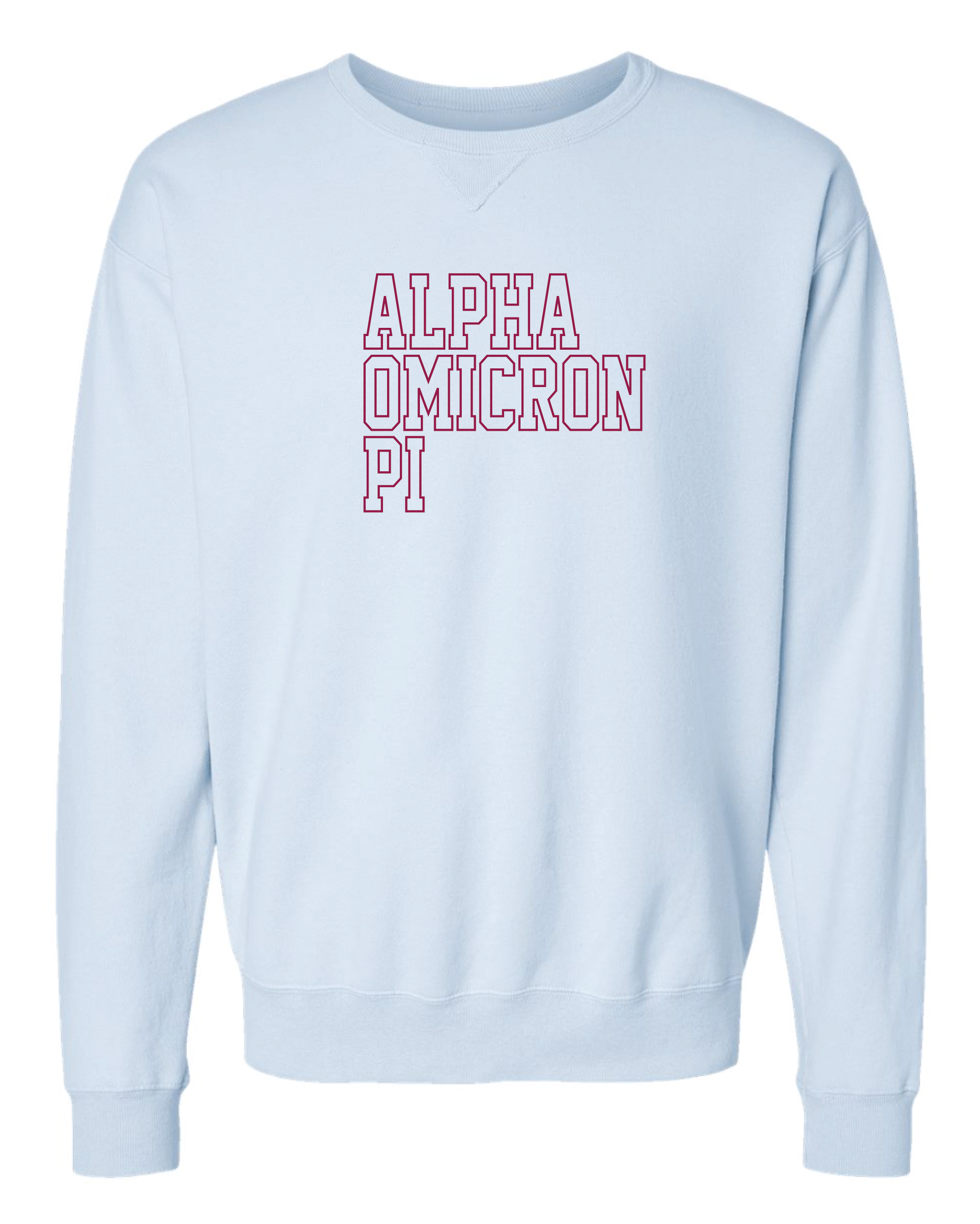 AOPi Block Letter Embroidered Crewneck