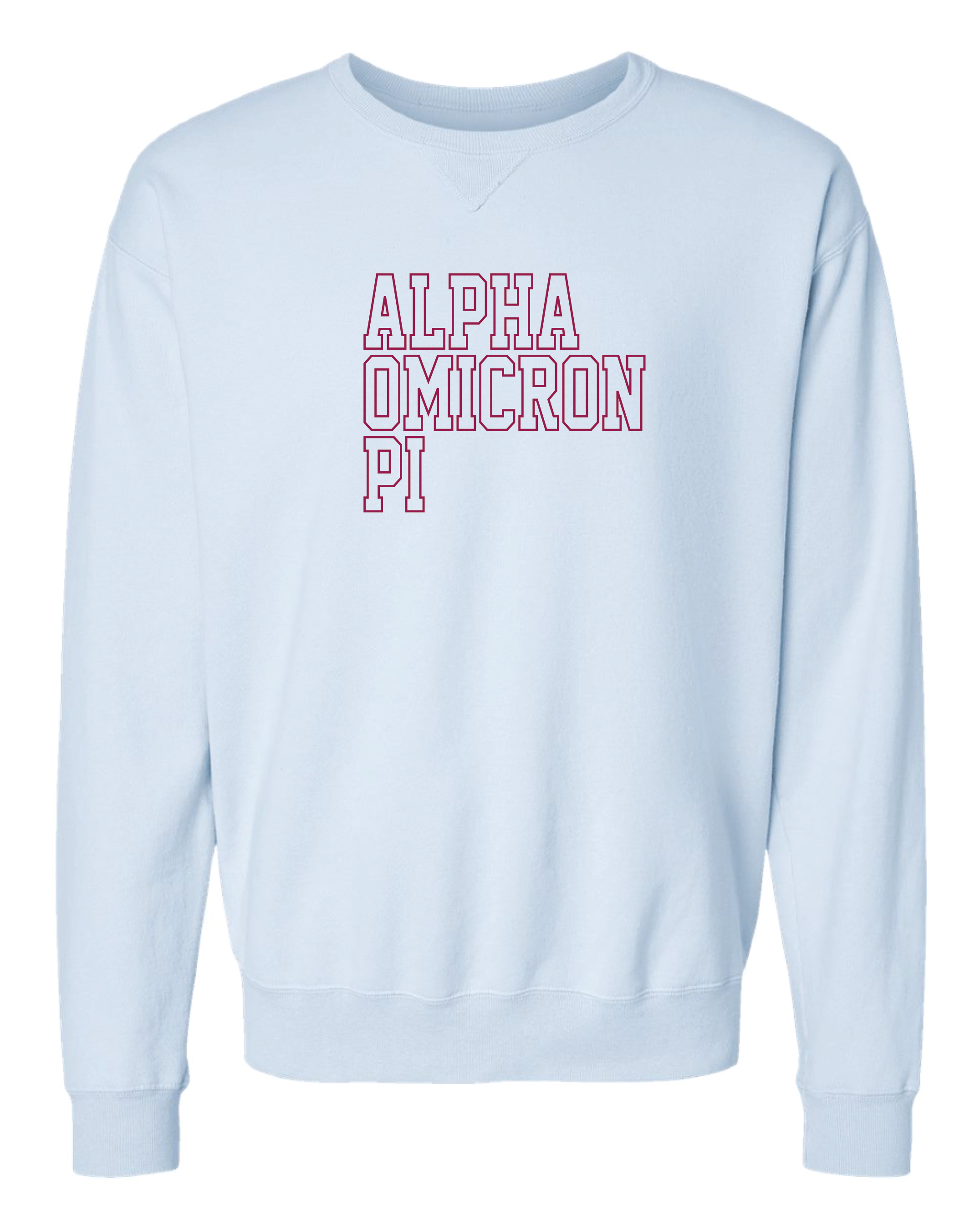 AOPi Block Letter Embroidered Crewneck