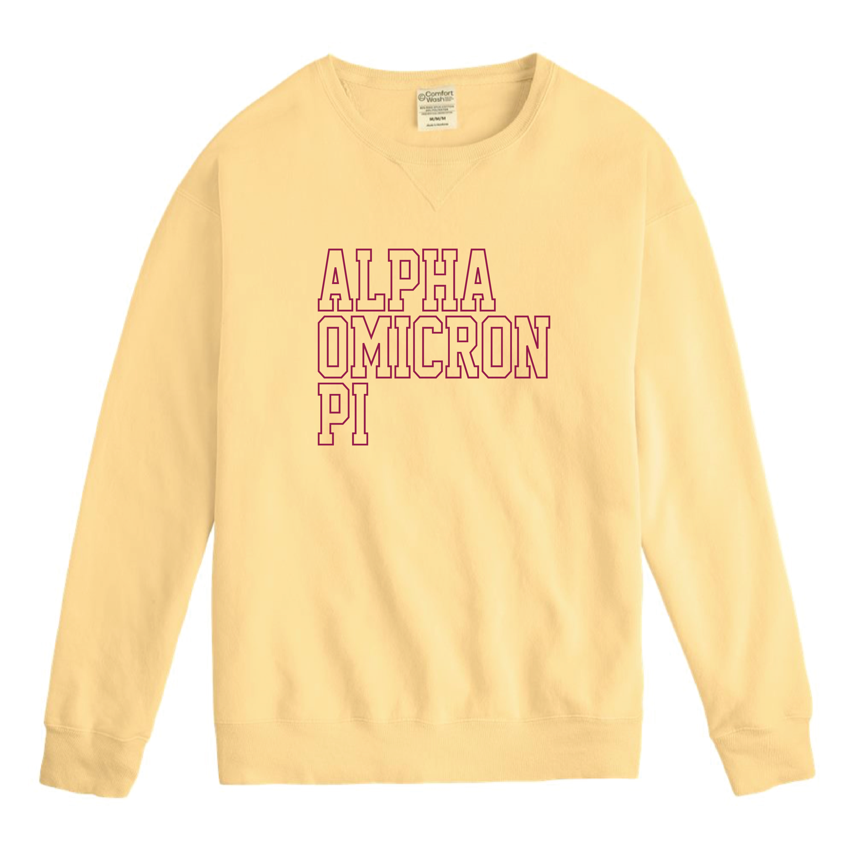 AOPi Block Letter Embroidered Crewneck