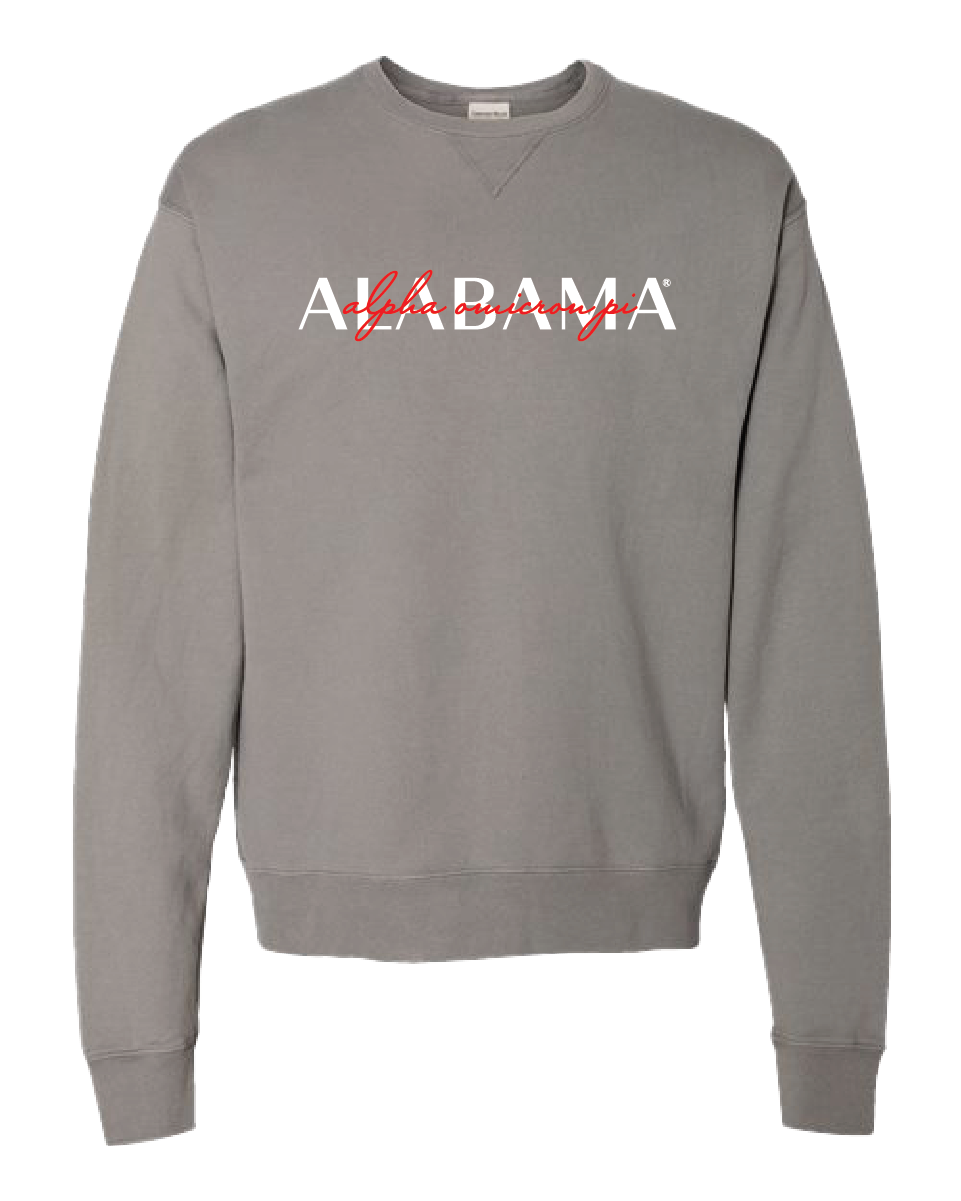 AOPi Double Embroidery Crewneck