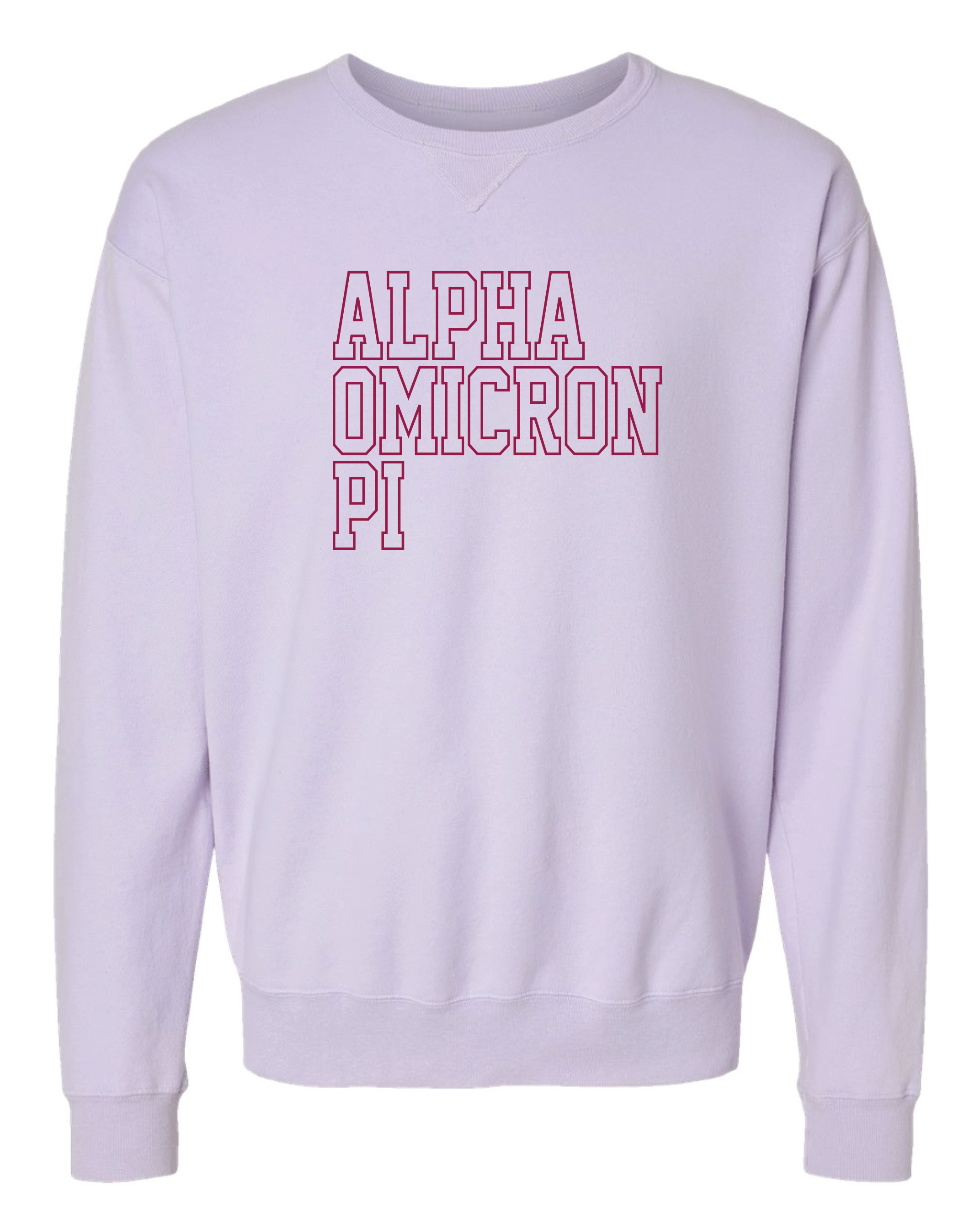 AOPi Block Letter Embroidered Crewneck